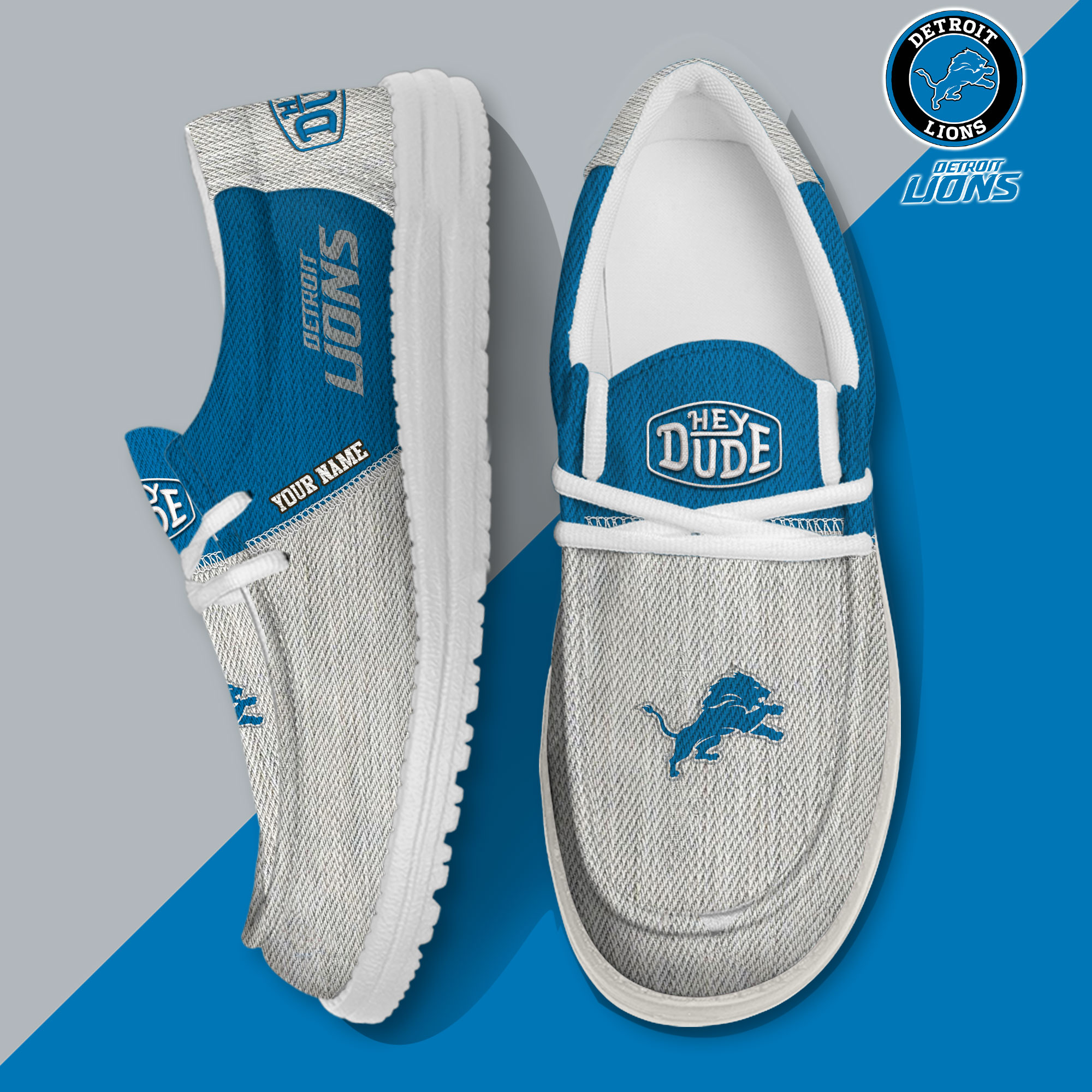 footwearelite detroit lions custom name hey dude shoes slrcu