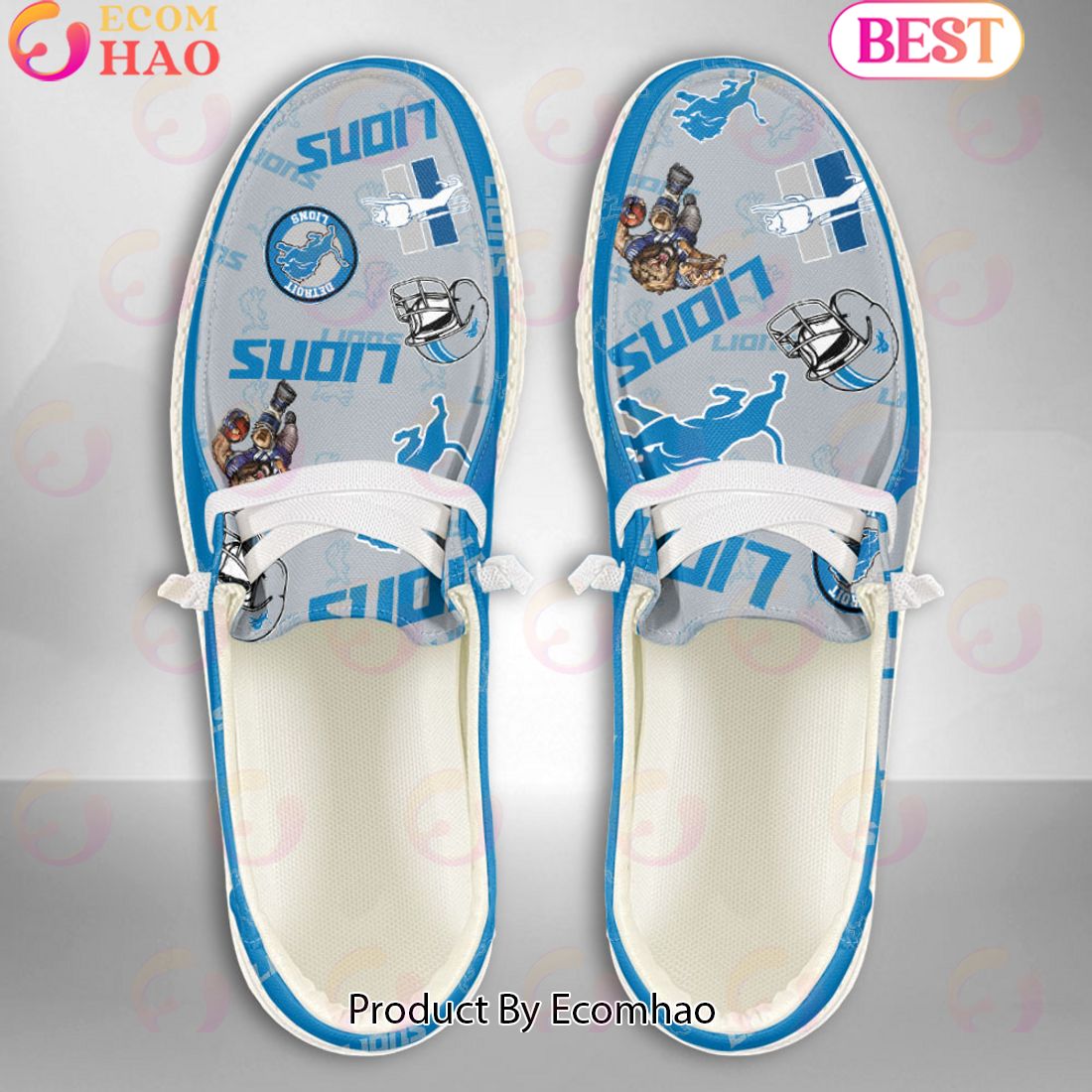 footwearelite detroit lions custom name hey dude shoes tpb3p