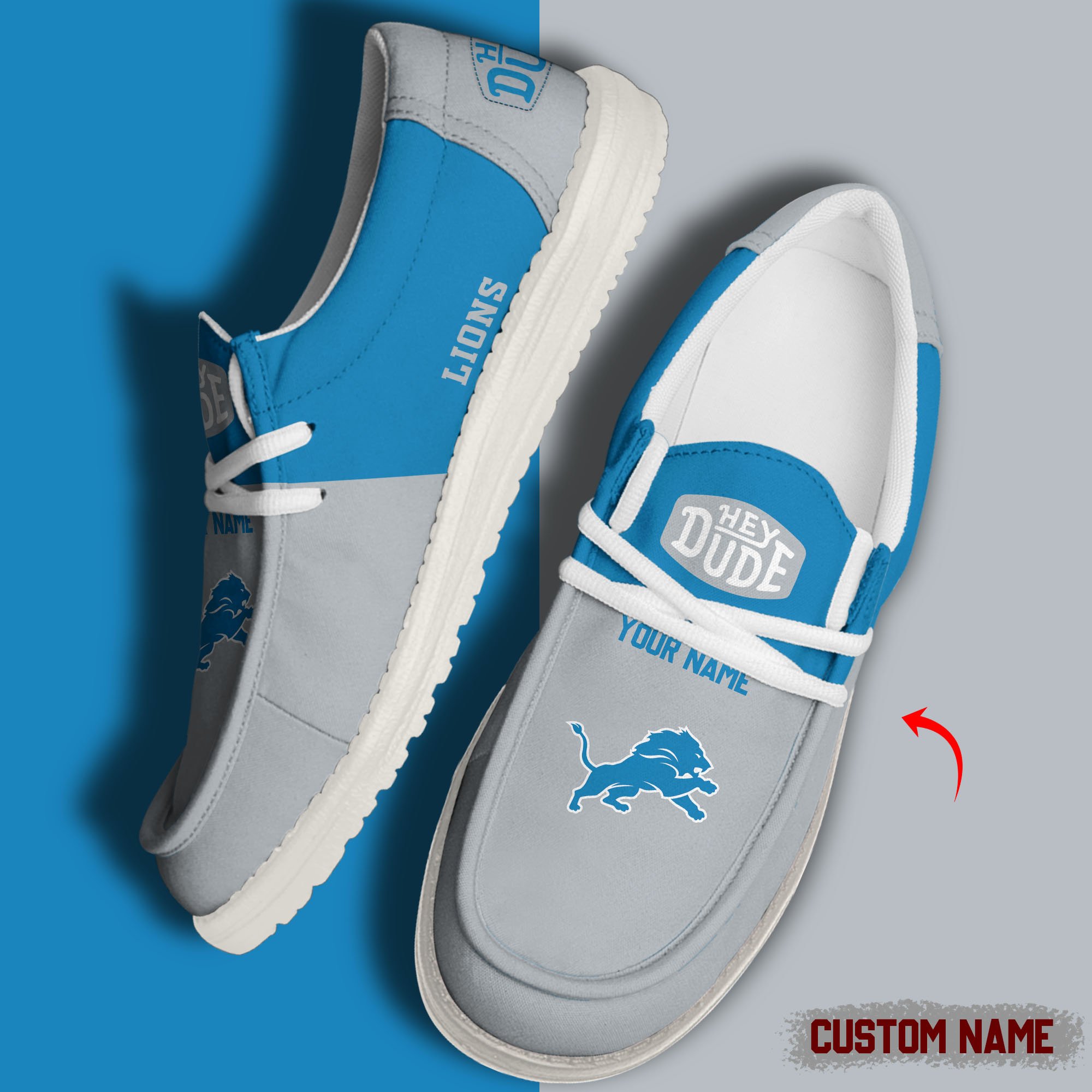 footwearelite detroit lions custom name hey dude shoes vbc0y