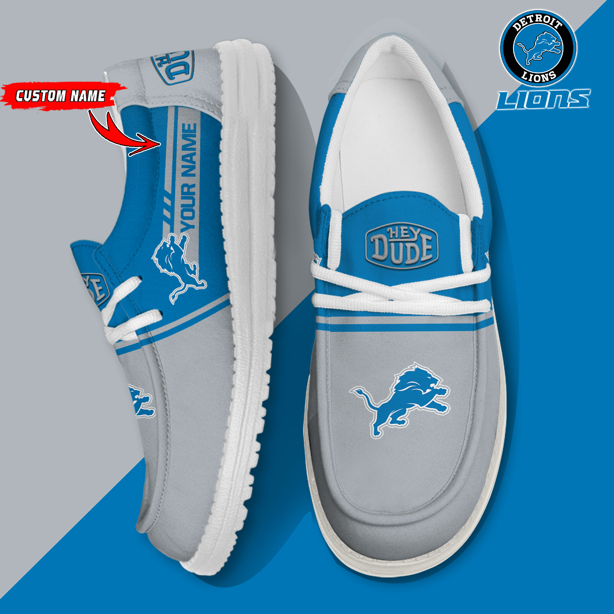 footwearelite detroit lions custom name hey dude shoes yjuem