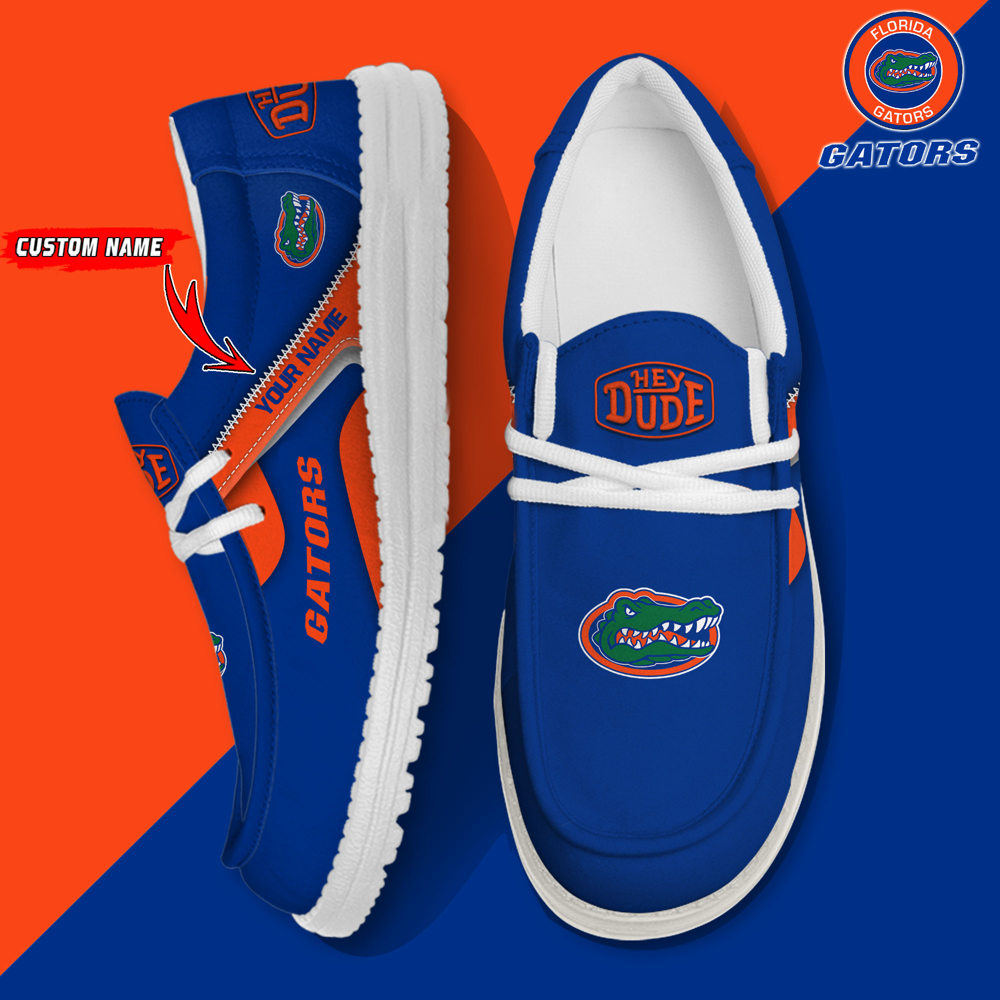 footwearelite florida gators custom name hey dude shoes 4xtnb