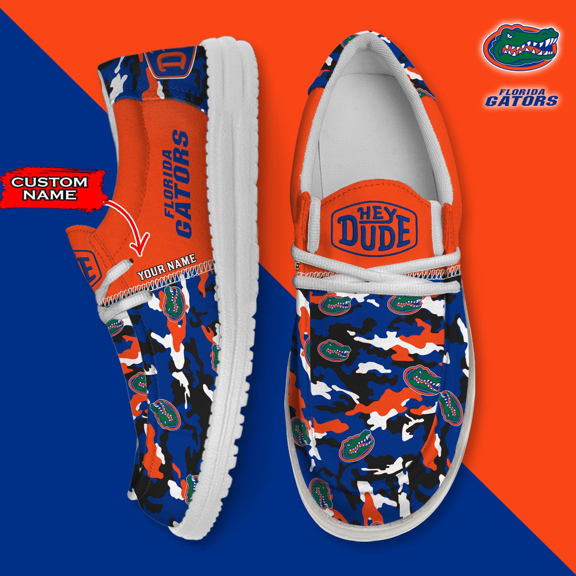 footwearelite florida gators custom name hey dude shoes yyrzg