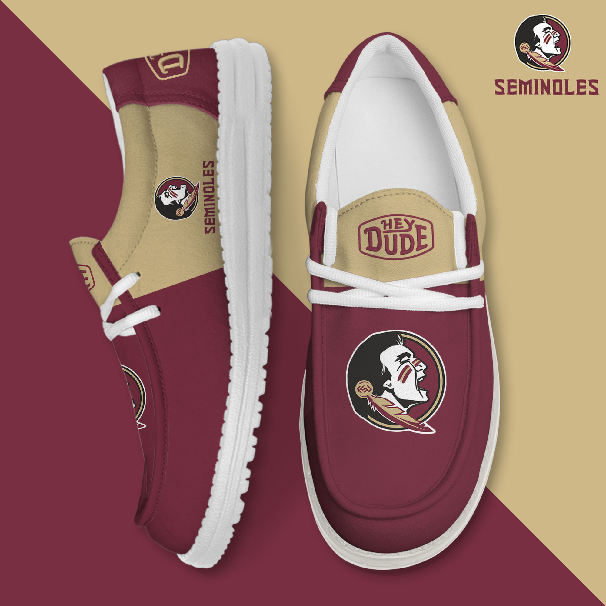 footwearelite florida state seminoles custom name hey dude shoes abtio