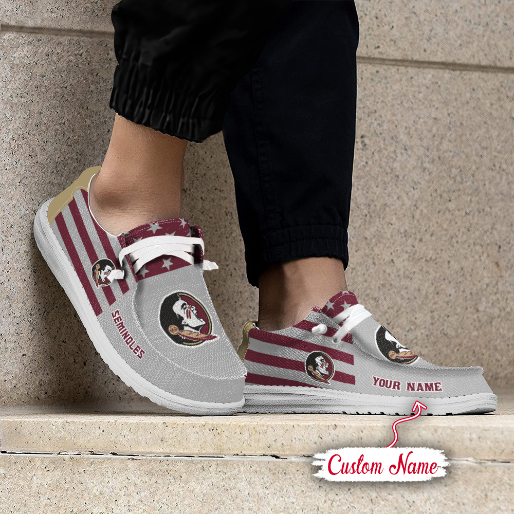 footwearelite florida state seminoles custom name hey dude shoes b9ft5