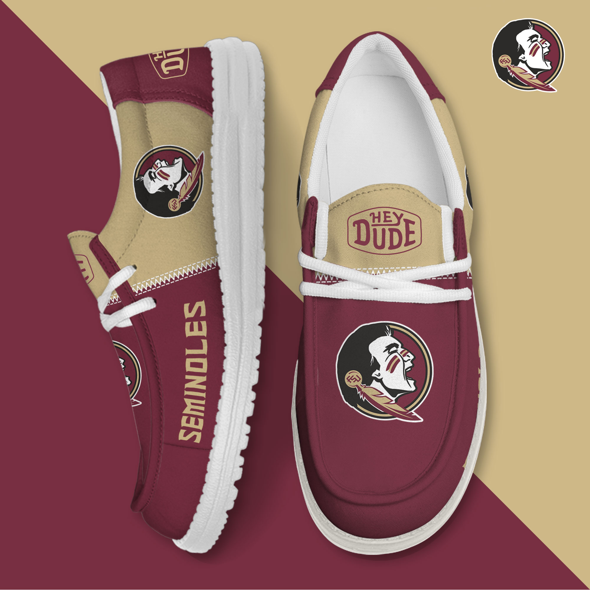 footwearelite florida state seminoles custom name hey dude shoes lwffm