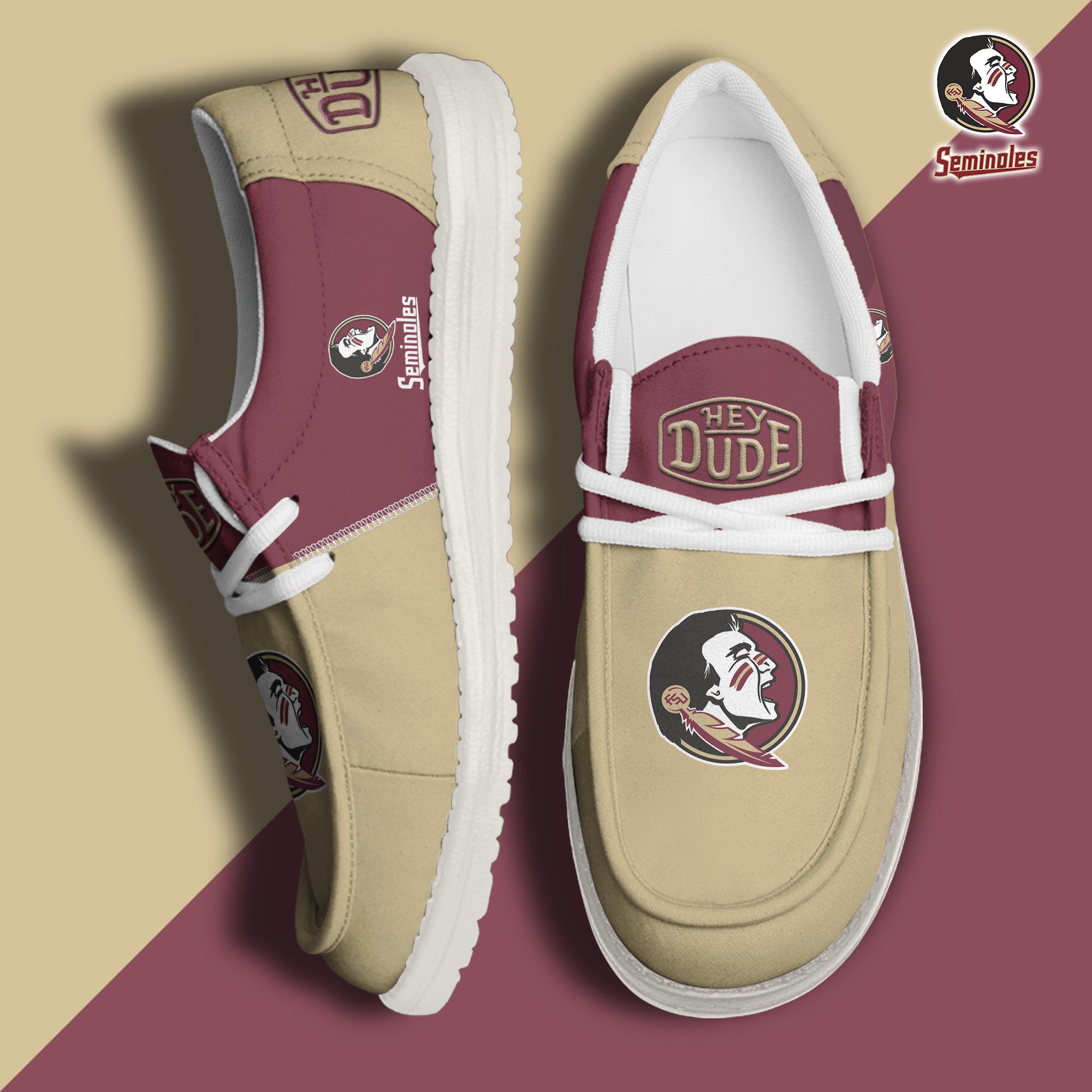 footwearelite florida state seminoles custom name hey dude shoes o9120