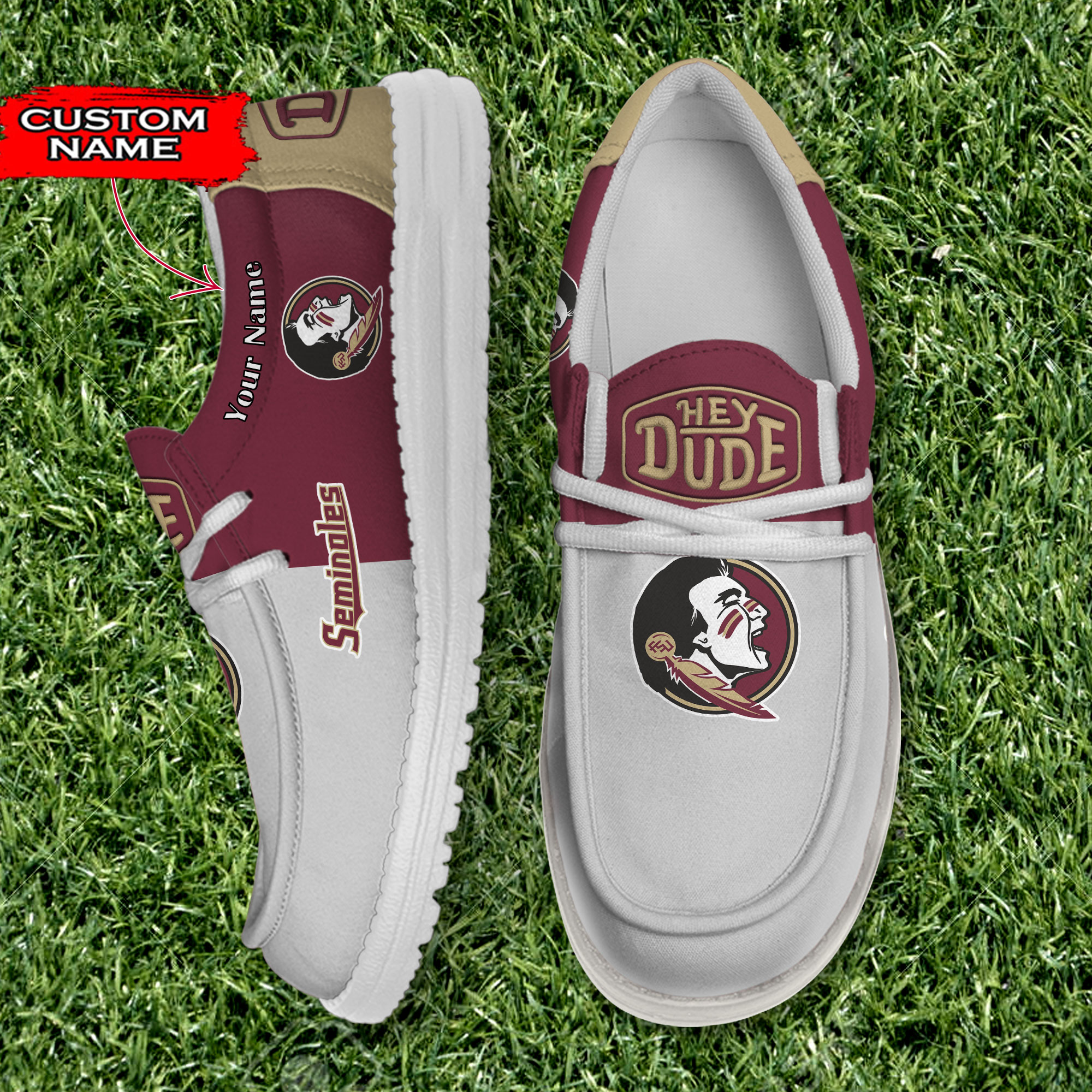 footwearelite florida state seminoles custom name hey dude shoes pcnzz