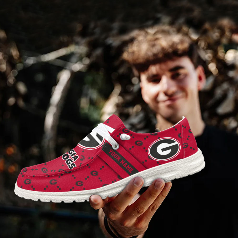 footwearelite georgia bulldogs custom name hey dude shoes cae2t