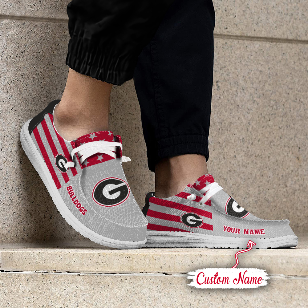 footwearelite georgia bulldogs custom name hey dude shoes cslf8