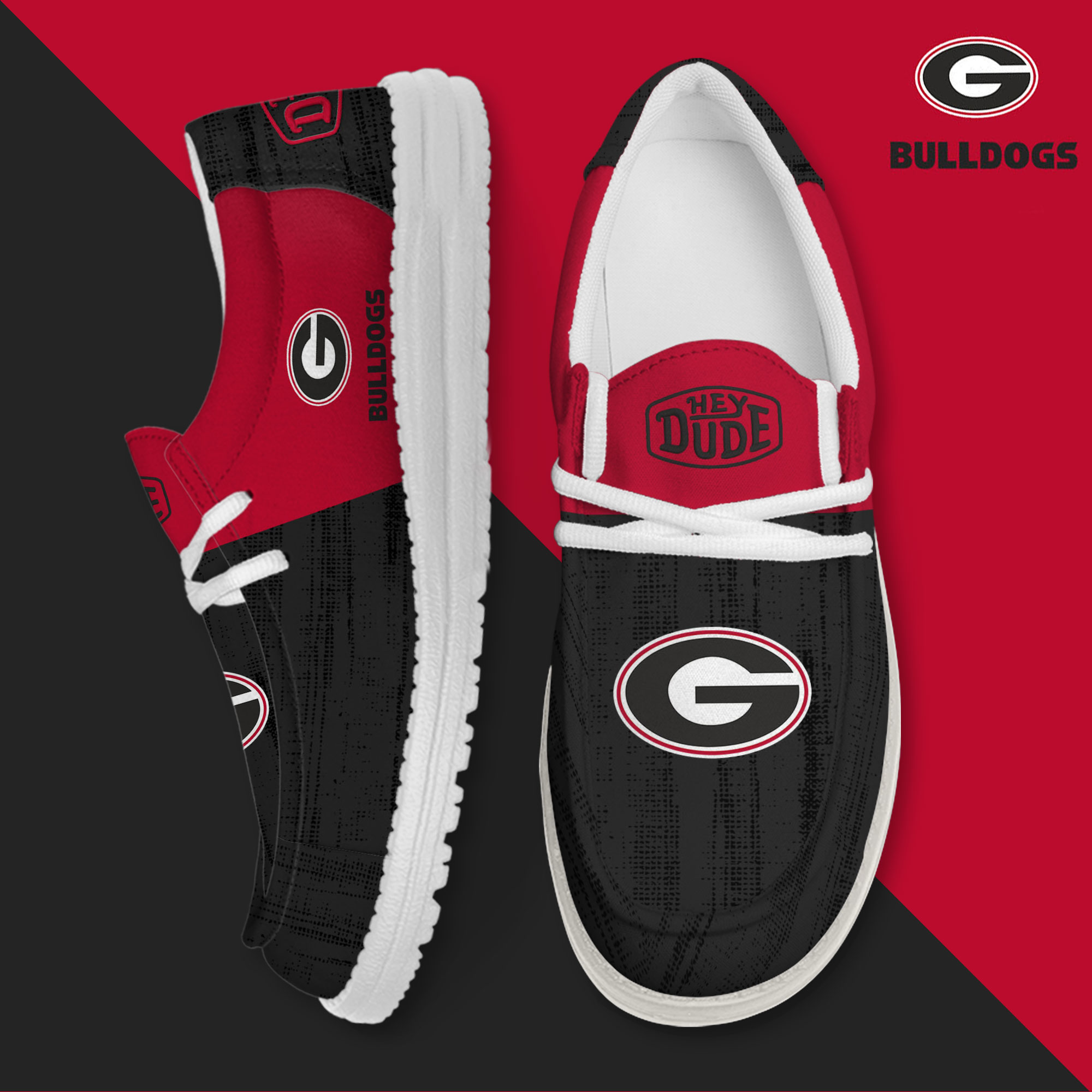 footwearelite georgia bulldogs custom name hey dude shoes ggezn