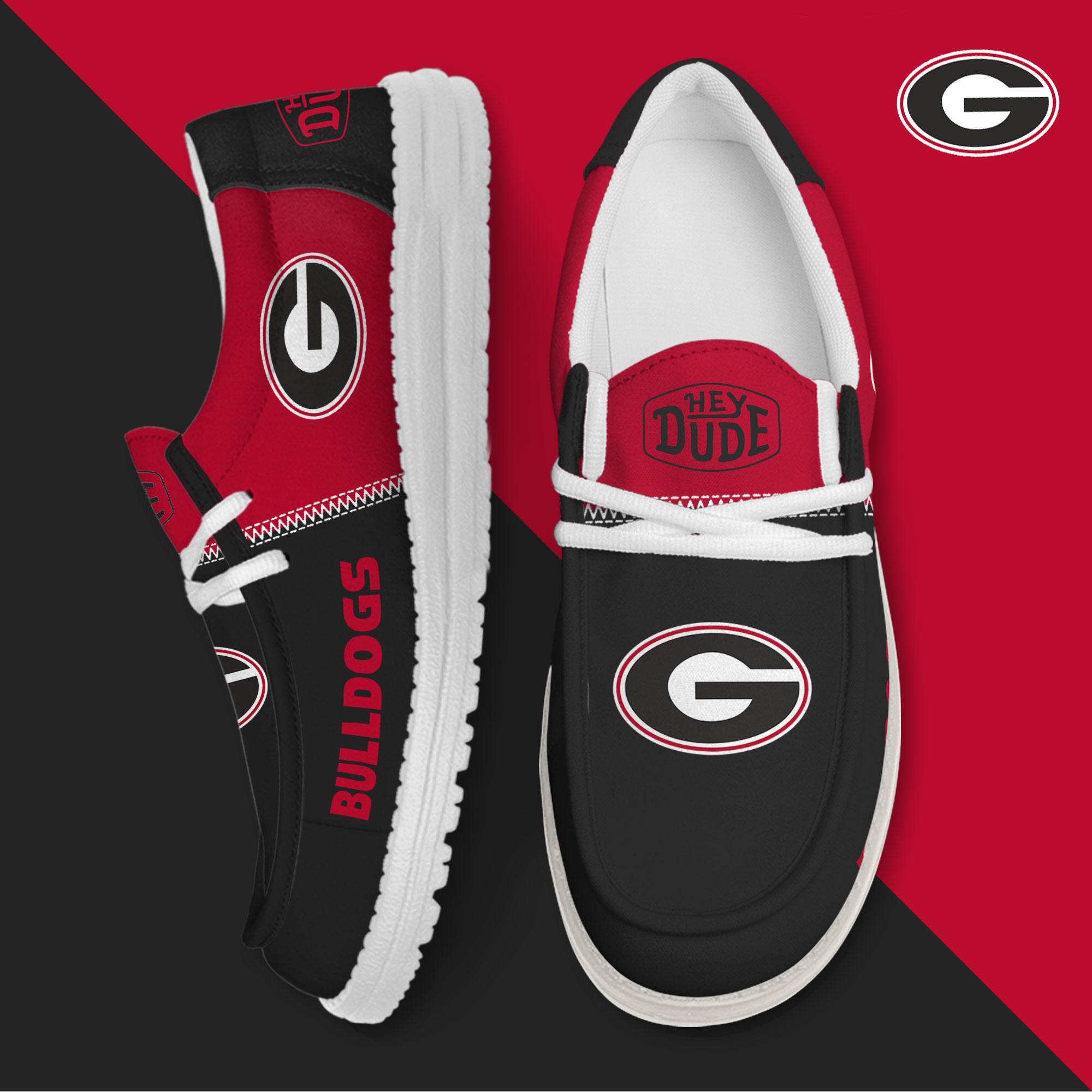 footwearelite georgia bulldogs custom name hey dude shoes mloj8