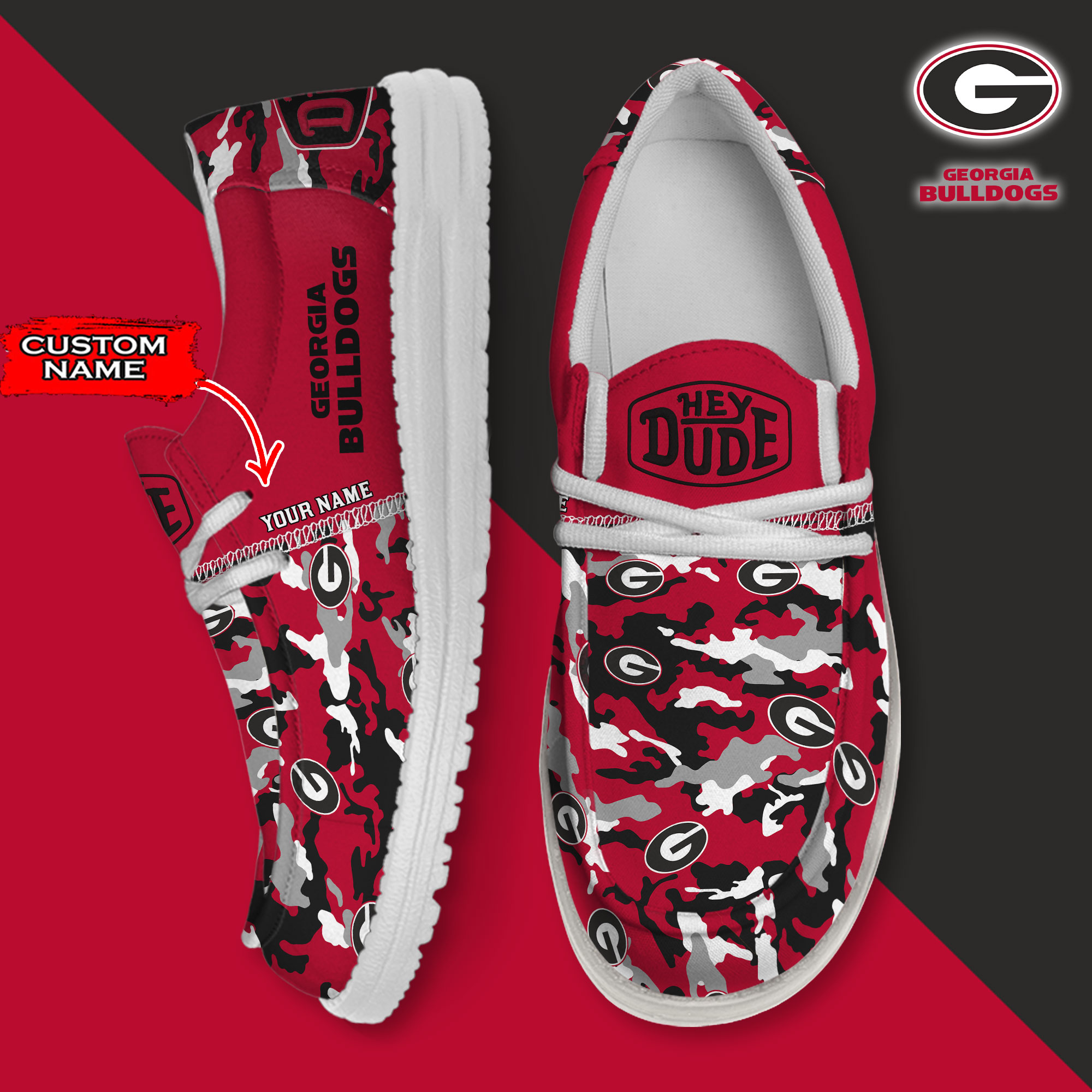 footwearelite georgia bulldogs custom name hey dude shoes uhtub