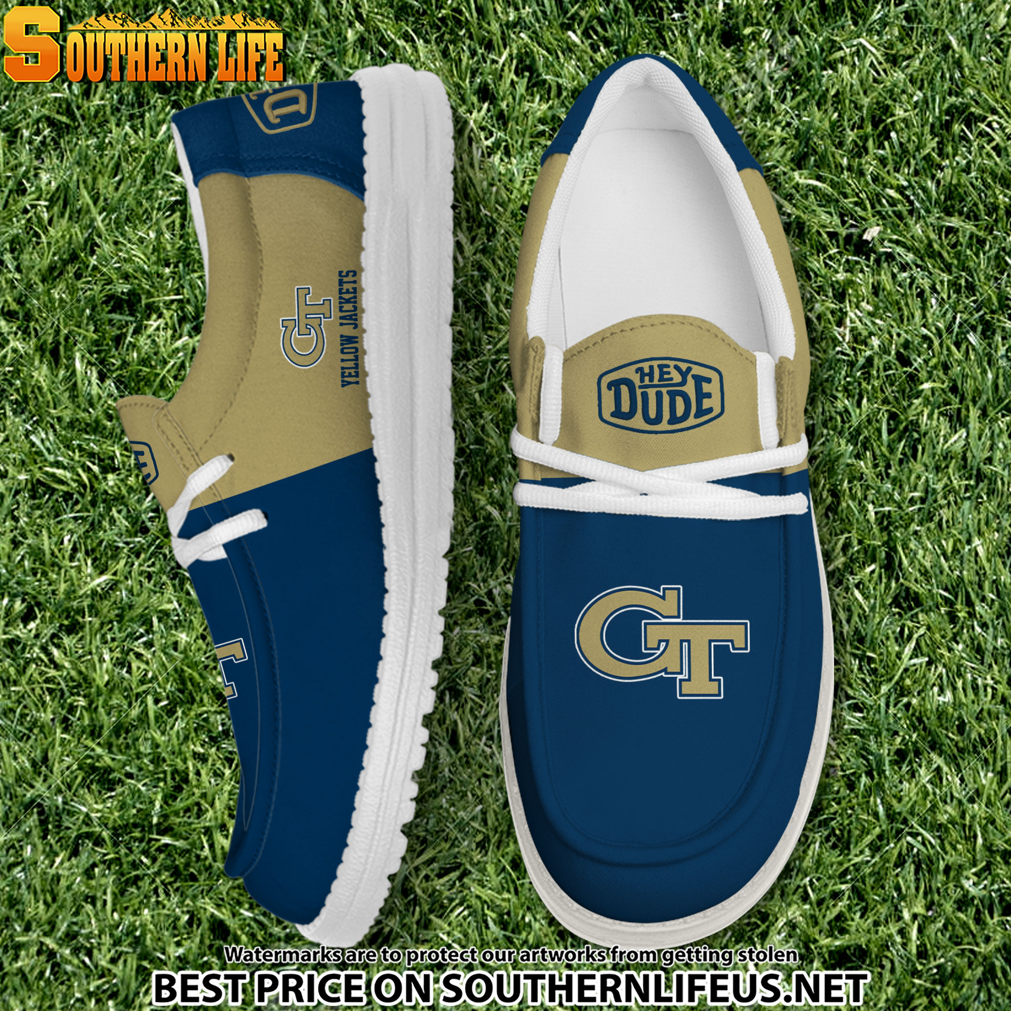 footwearelite georgia tech yellow jackets custom name hey dude shoes aekxh