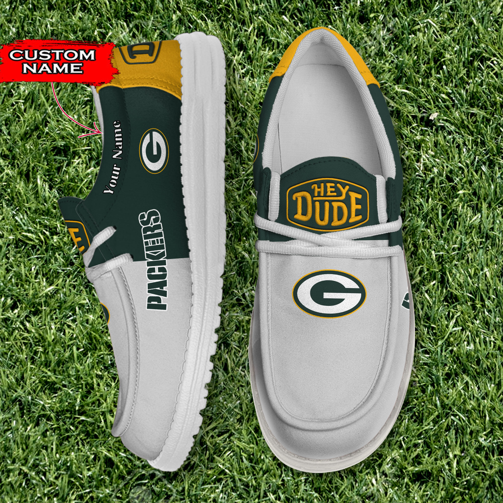 footwearelite green bay packers custom name hey dude shoes d0zst