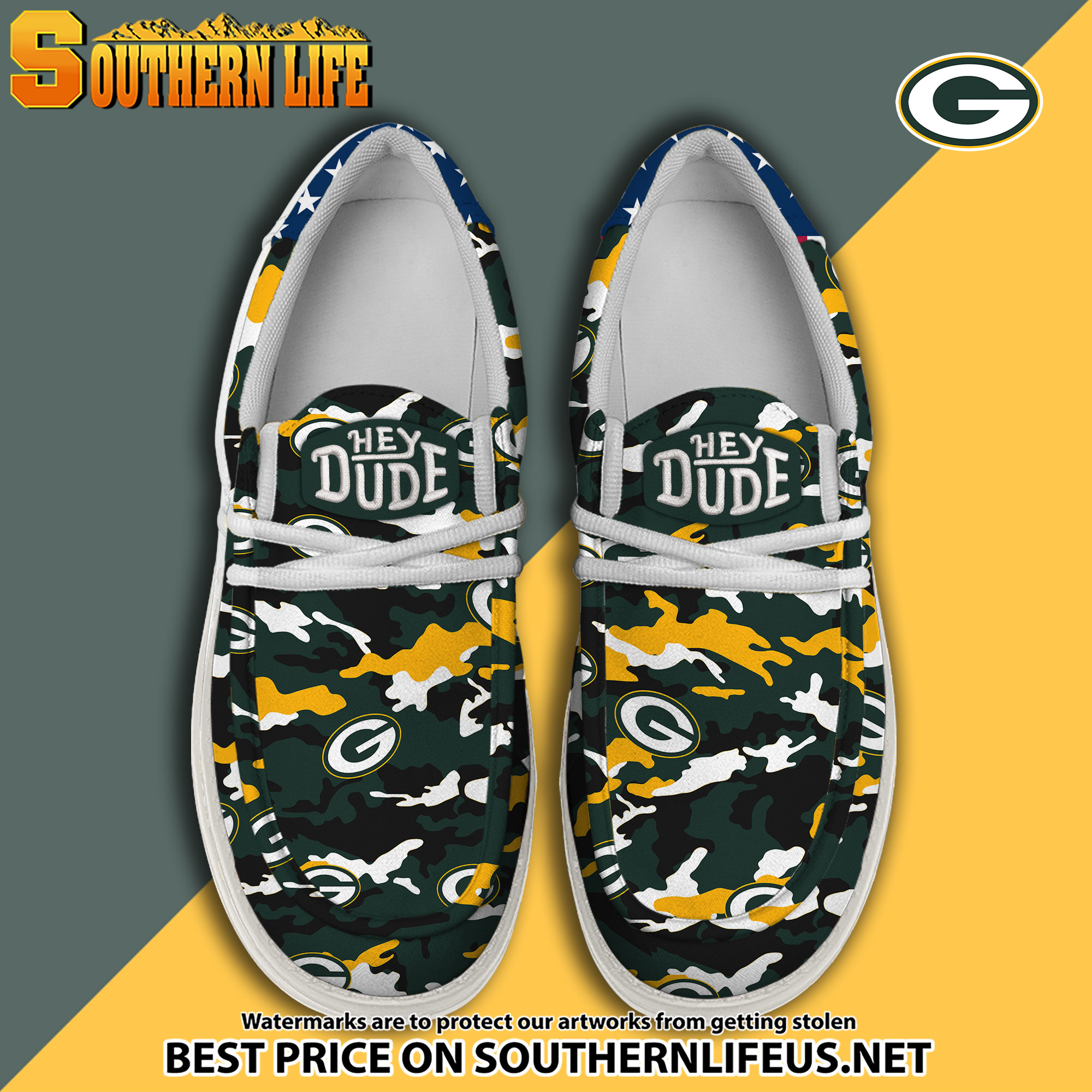 footwearelite green bay packers custom name hey dude shoes dj51e