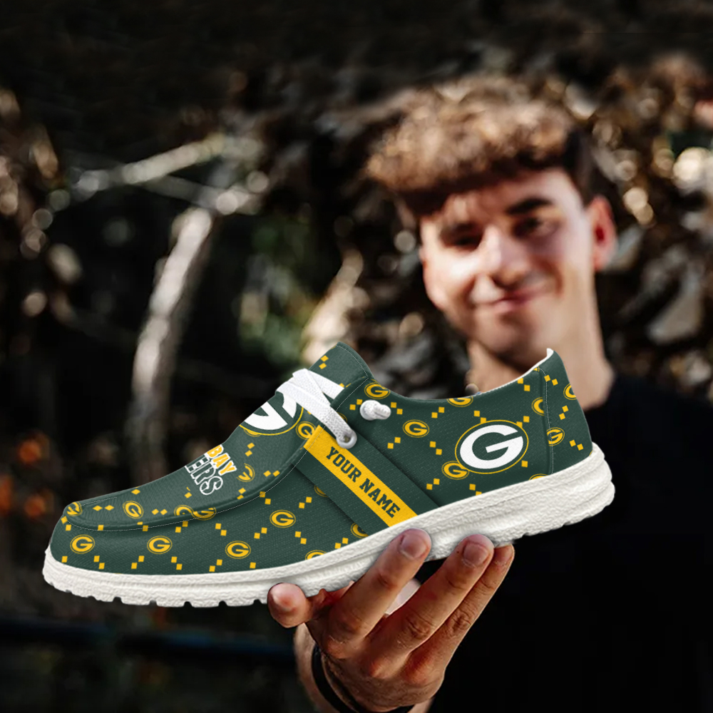 footwearelite green bay packers custom name hey dude shoes hlnxs