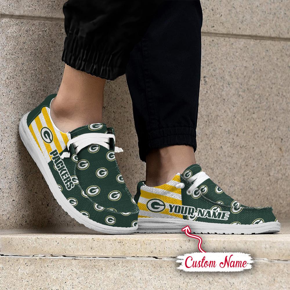 footwearelite green bay packers custom name hey dude shoes iy3qv