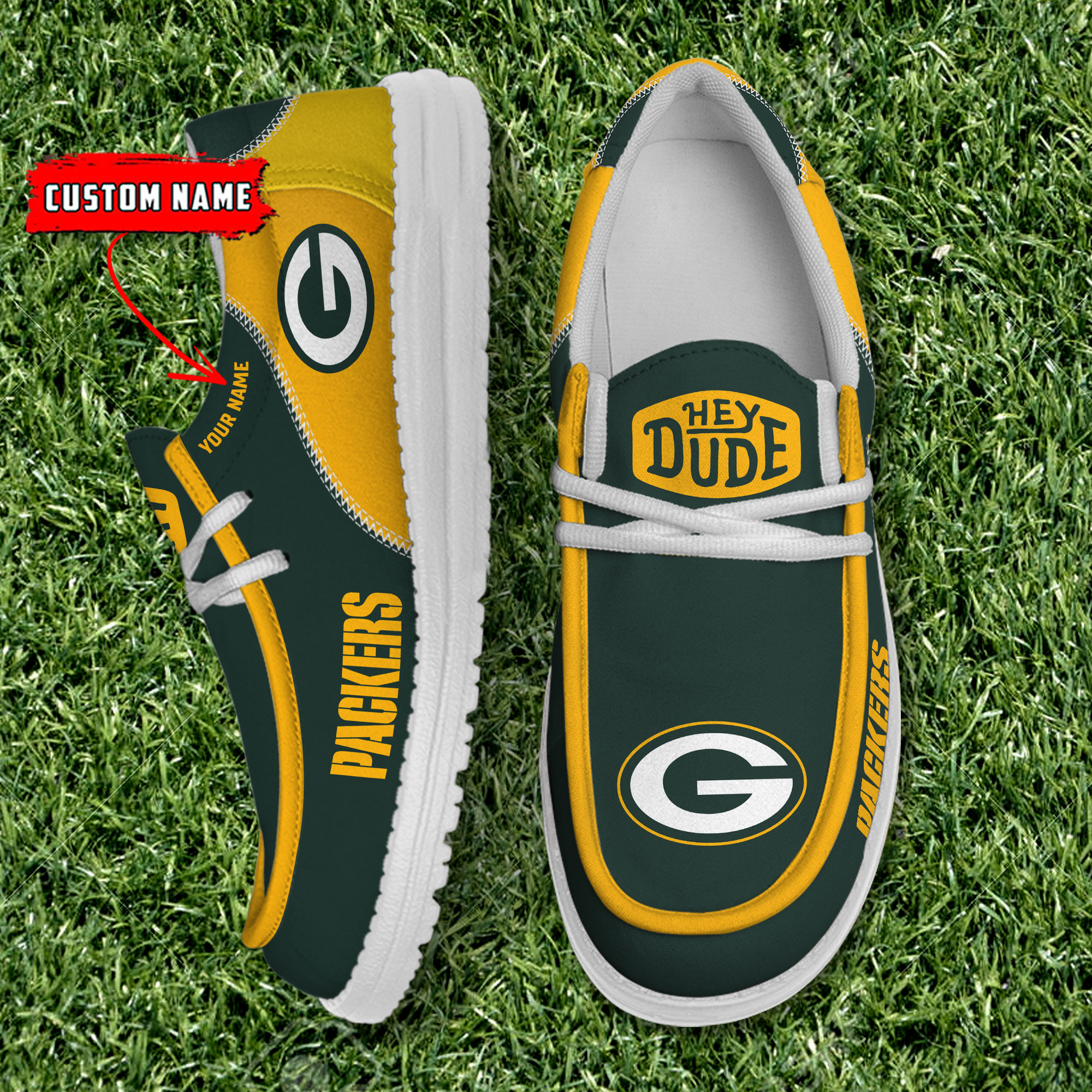 footwearelite green bay packers custom name hey dude shoes quvwr