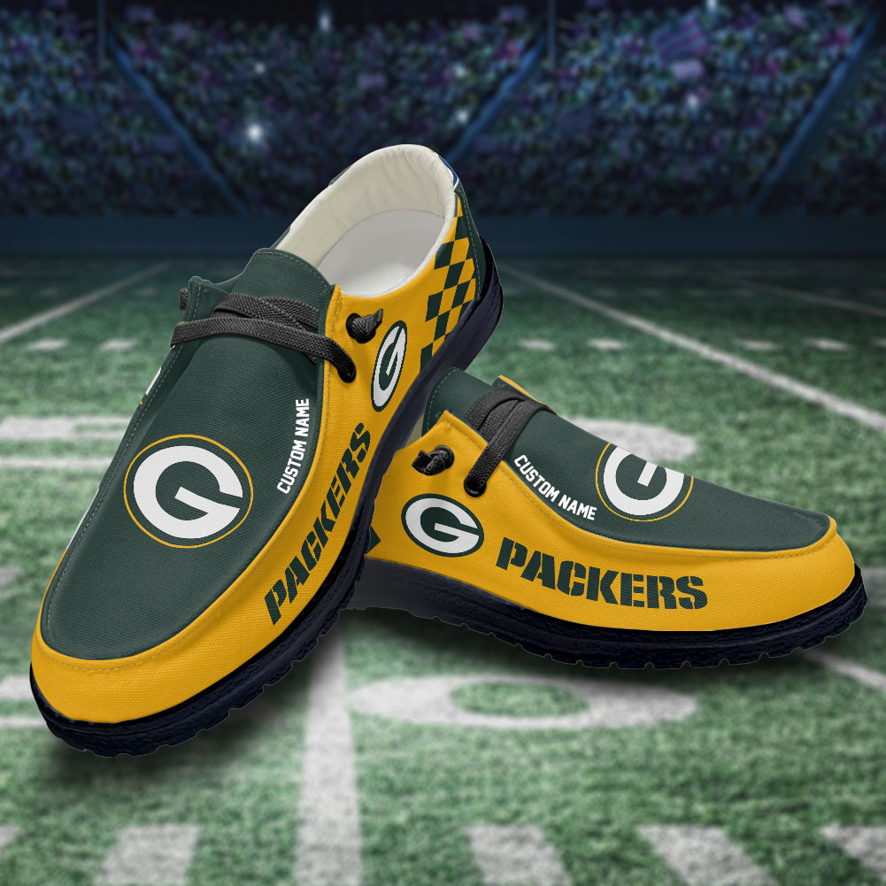 footwearelite green bay packers custom name hey dude shoes vgbji