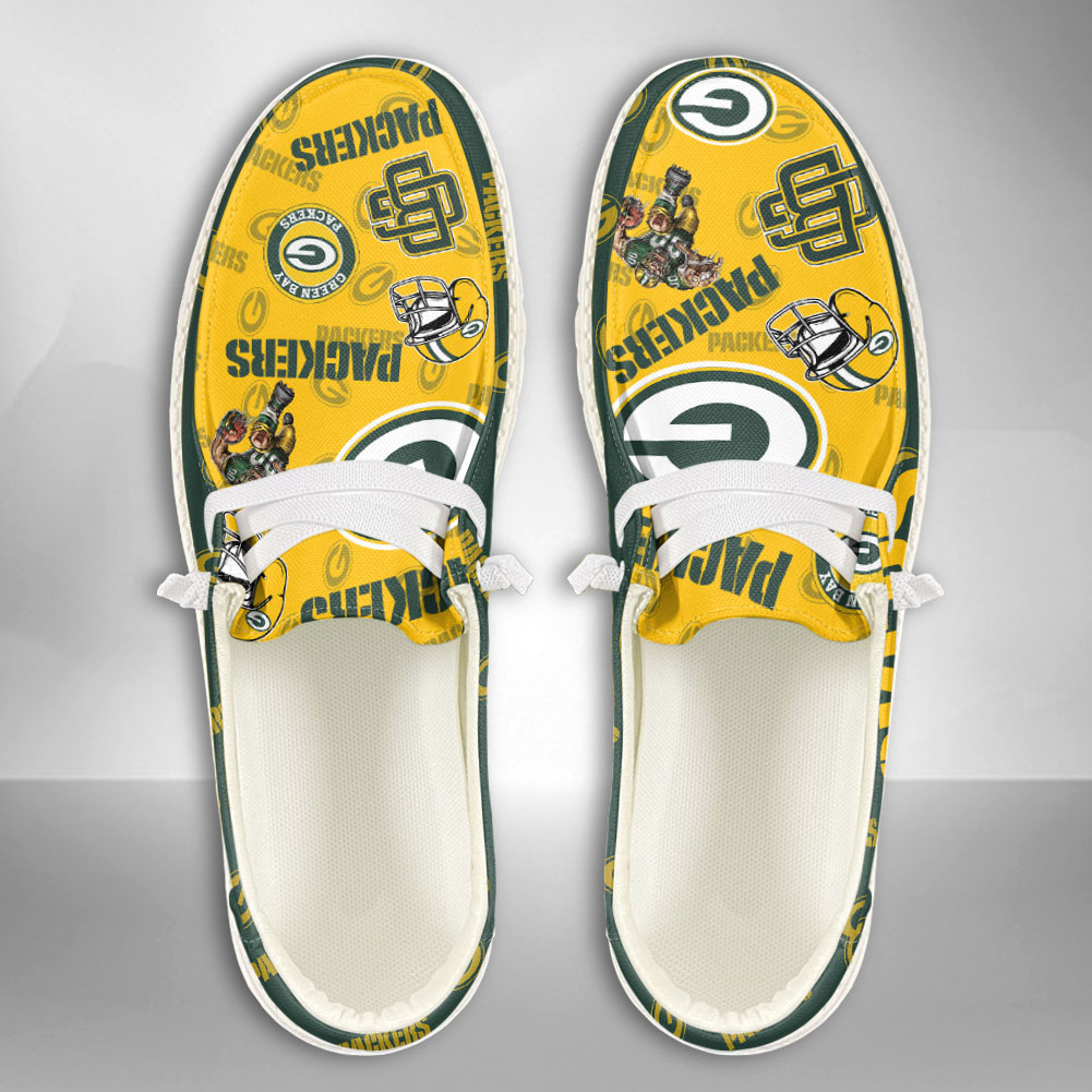 footwearelite green bay packers custom name hey dude shoes ysfic