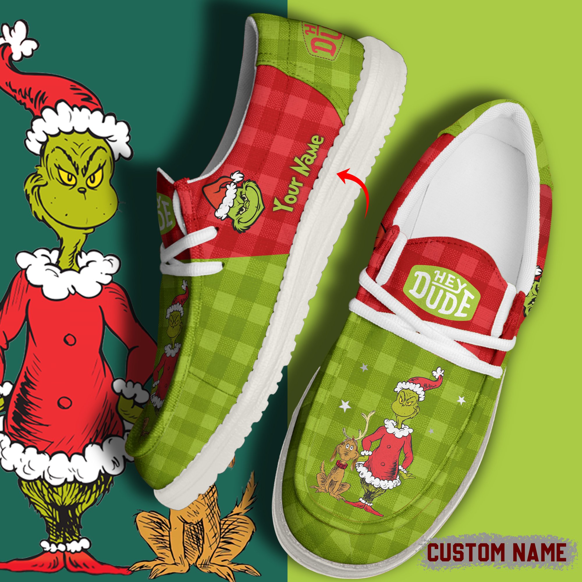 footwearelite grinch custom name hey dude shoes 6tklp