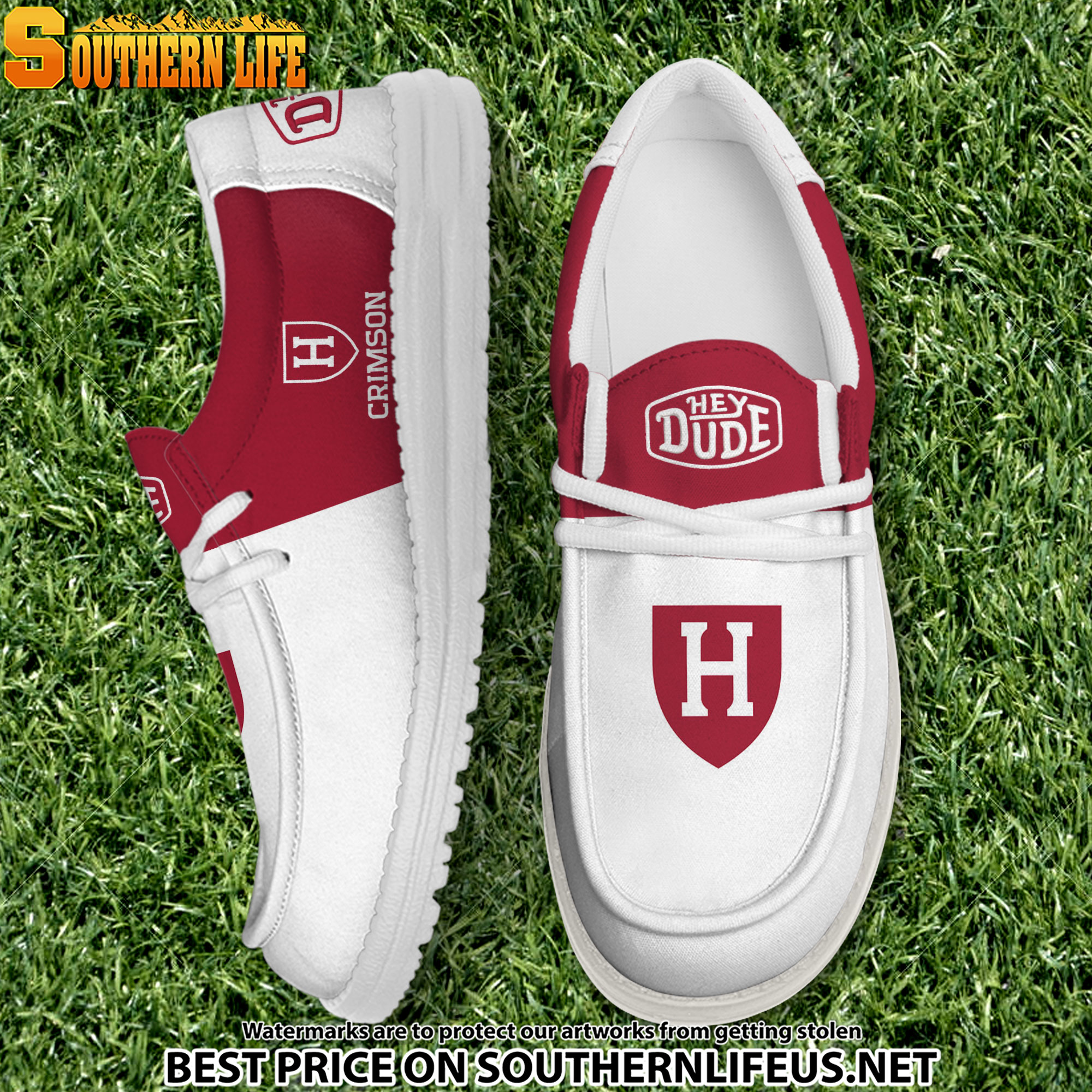 footwearelite harvard crimson custom name hey dude shoes svff7