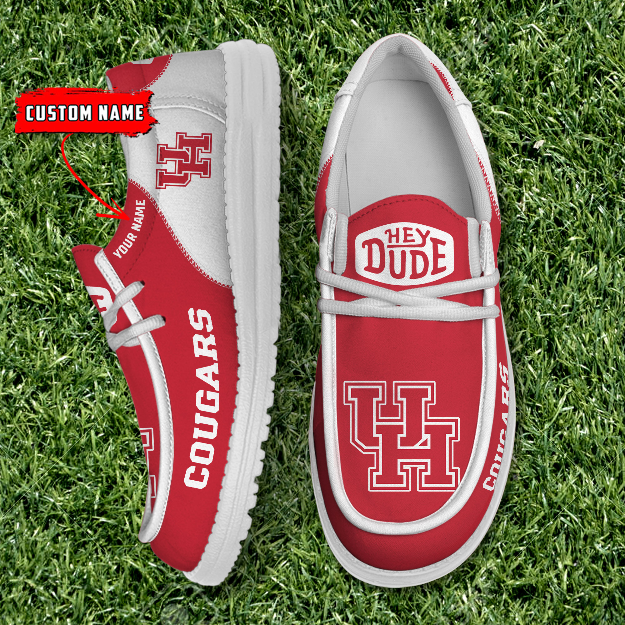 footwearelite houston cougars custom name hey dude shoes j0tow