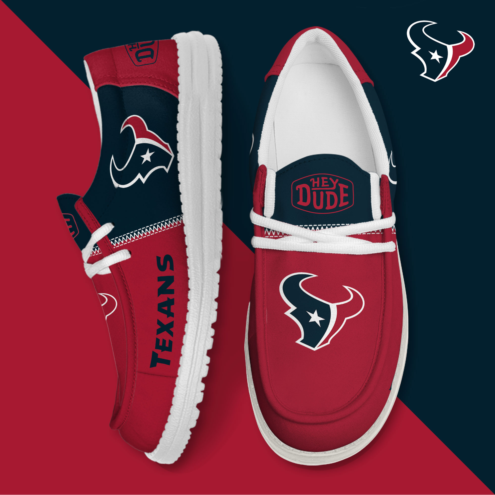 footwearelite houston texans custom name hey dude shoes c845r