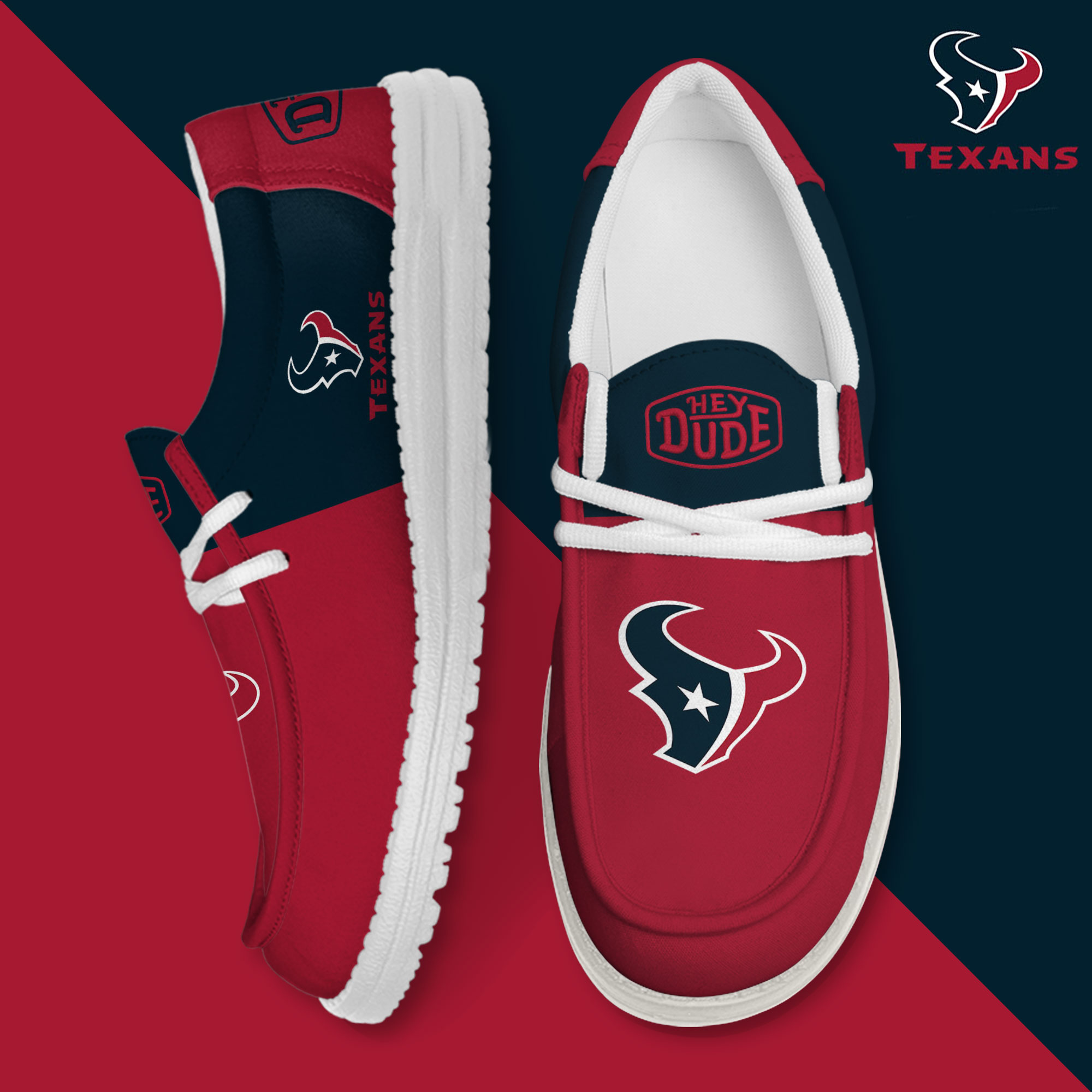 footwearelite houston texans custom name hey dude shoes hrska