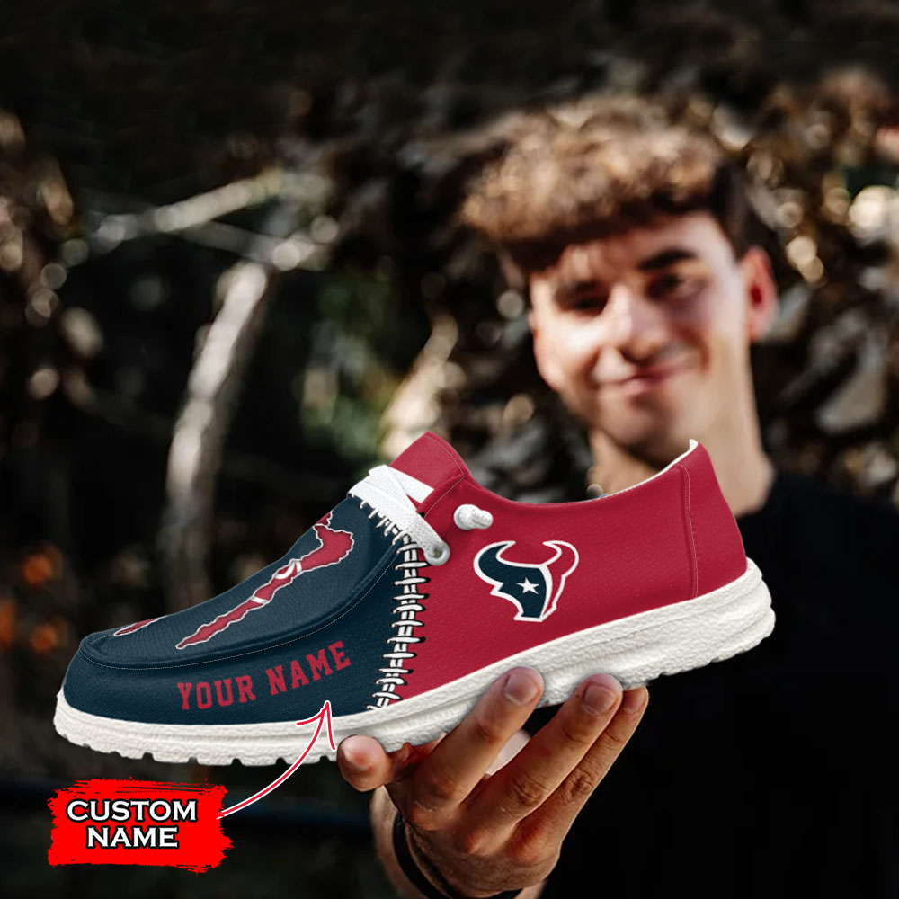 footwearelite houston texans custom name hey dude shoes qxnxy