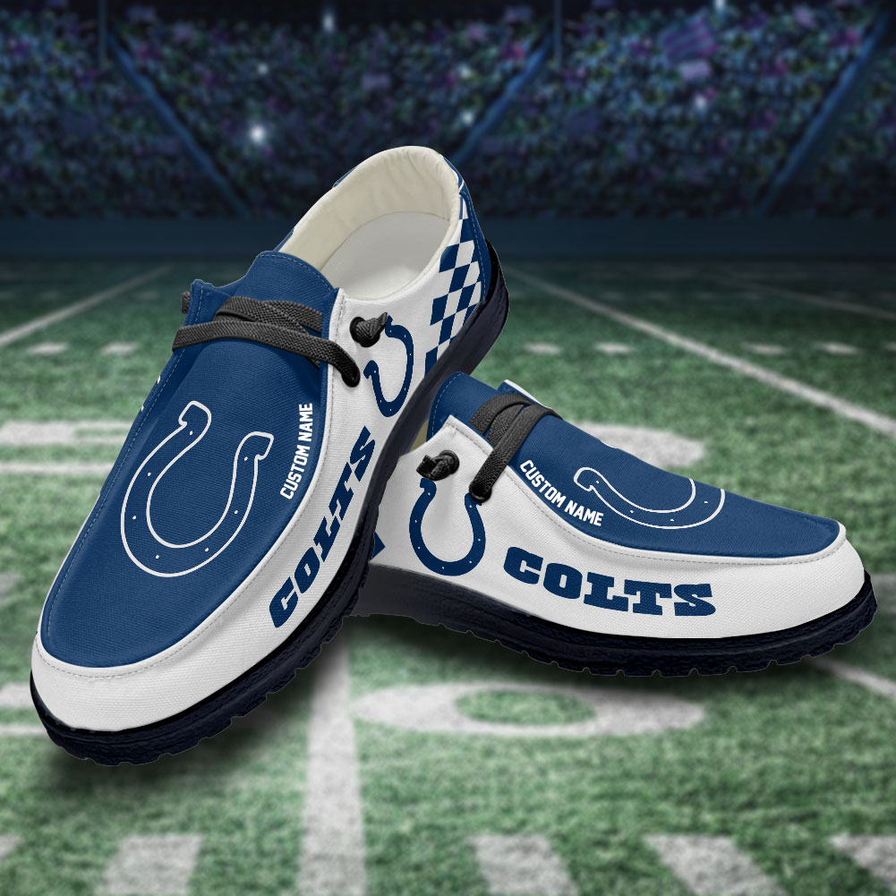 footwearelite indianapolis colts custom name hey dude shoes f0u4x