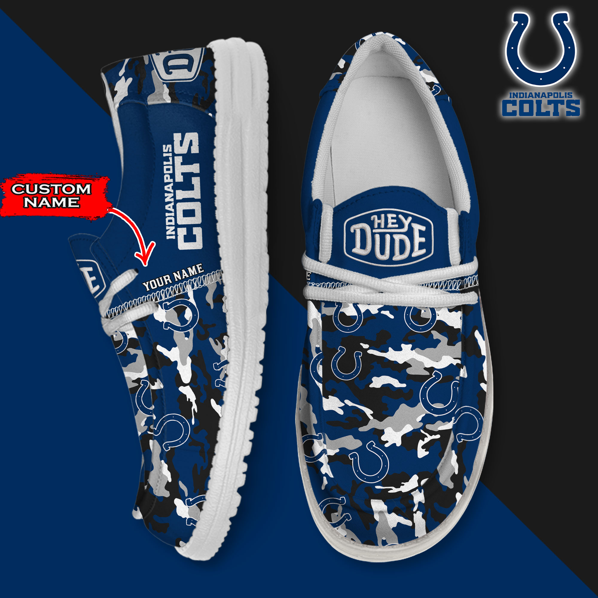 footwearelite indianapolis colts custom name hey dude shoes g7blq