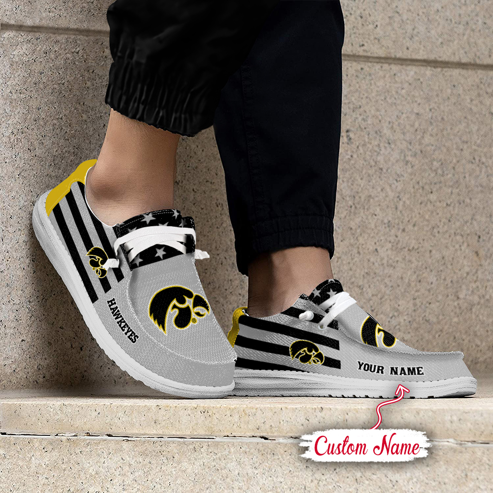 footwearelite iowa hawkeyes custom name hey dude shoes 8jd29