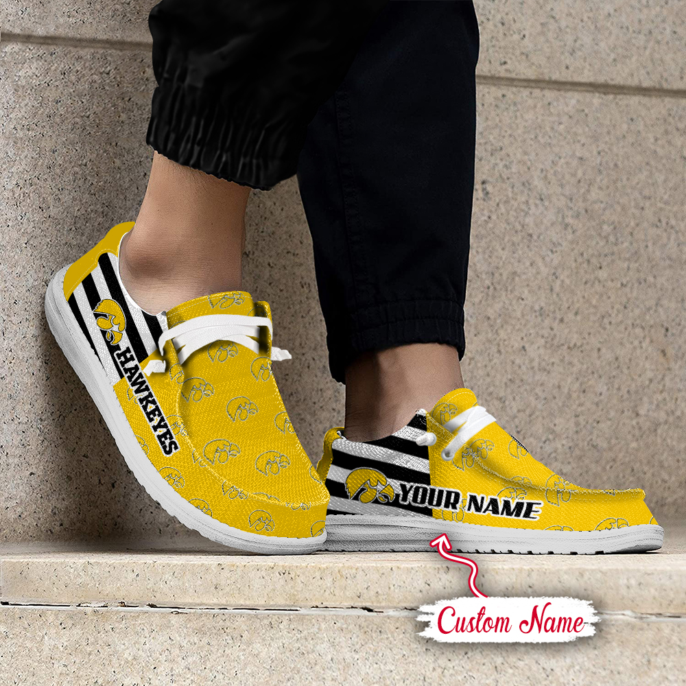 footwearelite iowa hawkeyes custom name hey dude shoes a7ozq