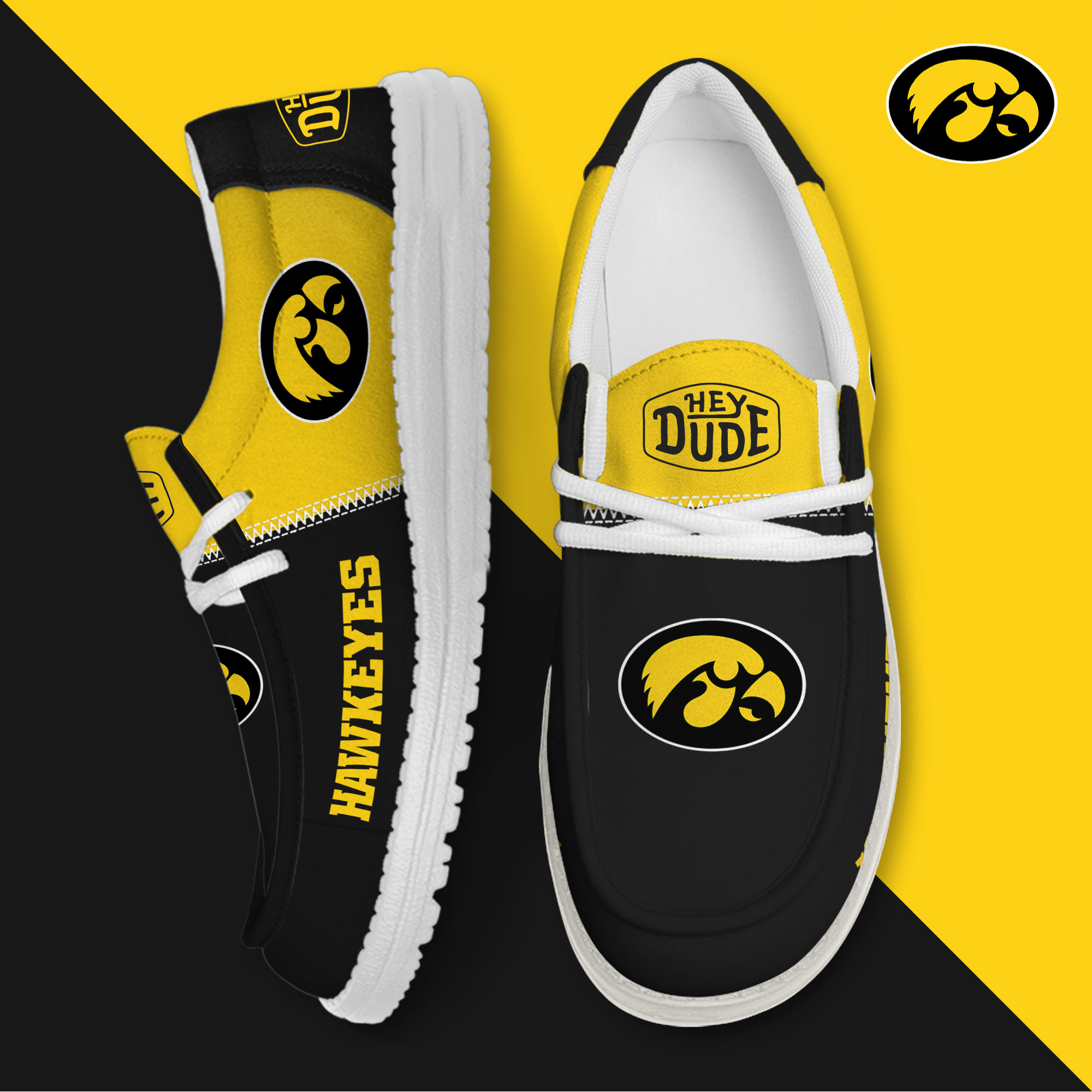 footwearelite iowa hawkeyes custom name hey dude shoes bdxrg