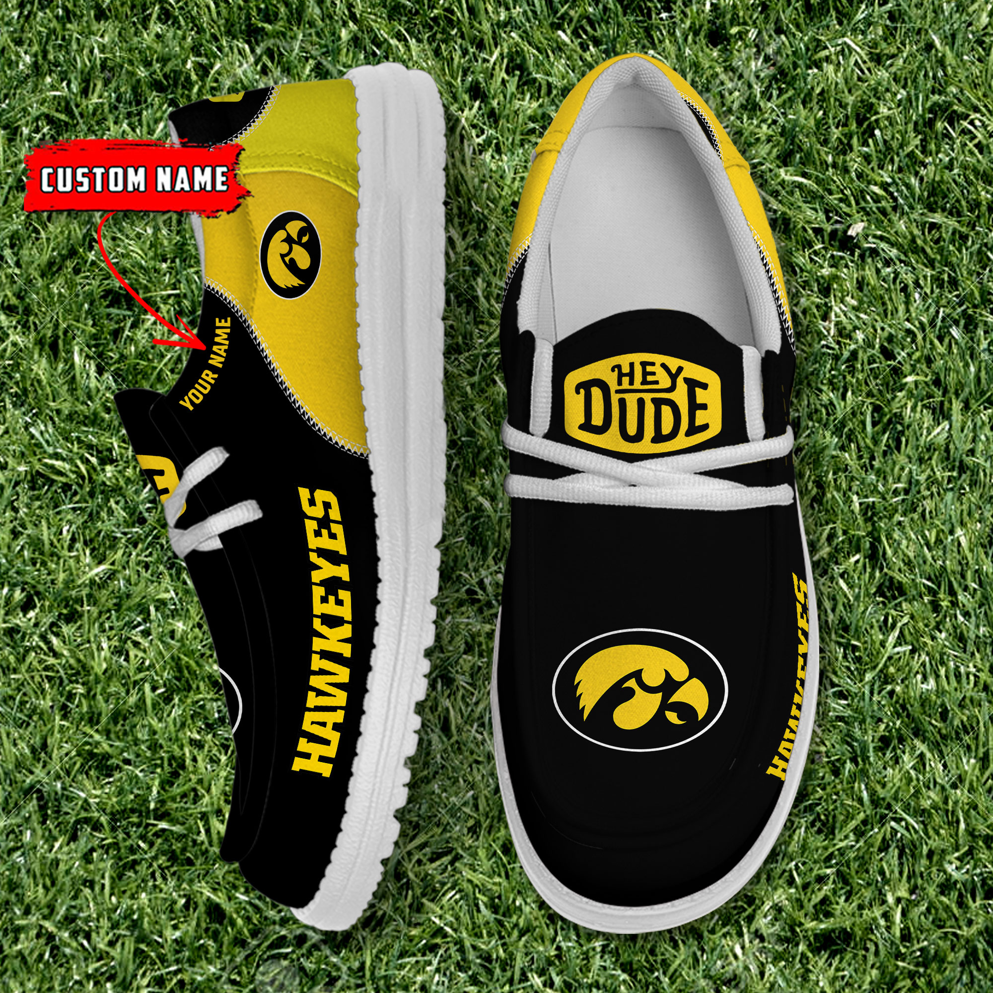 footwearelite iowa hawkeyes custom name hey dude shoes vsgjz