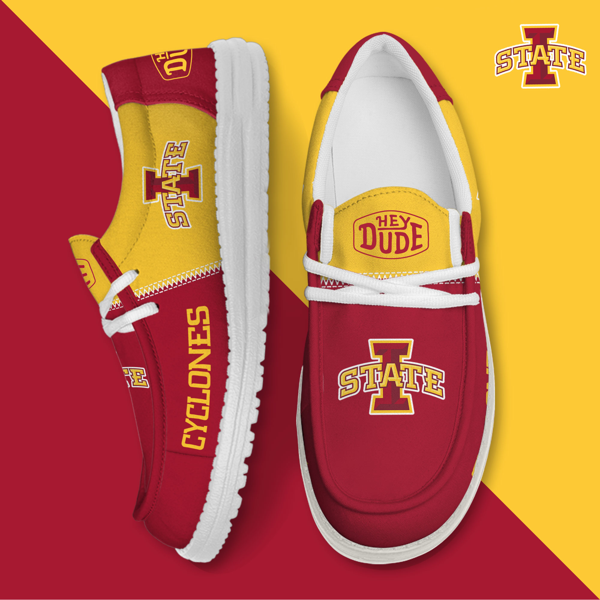 footwearelite iowa state cyclones custom name hey dude shoes bpqba