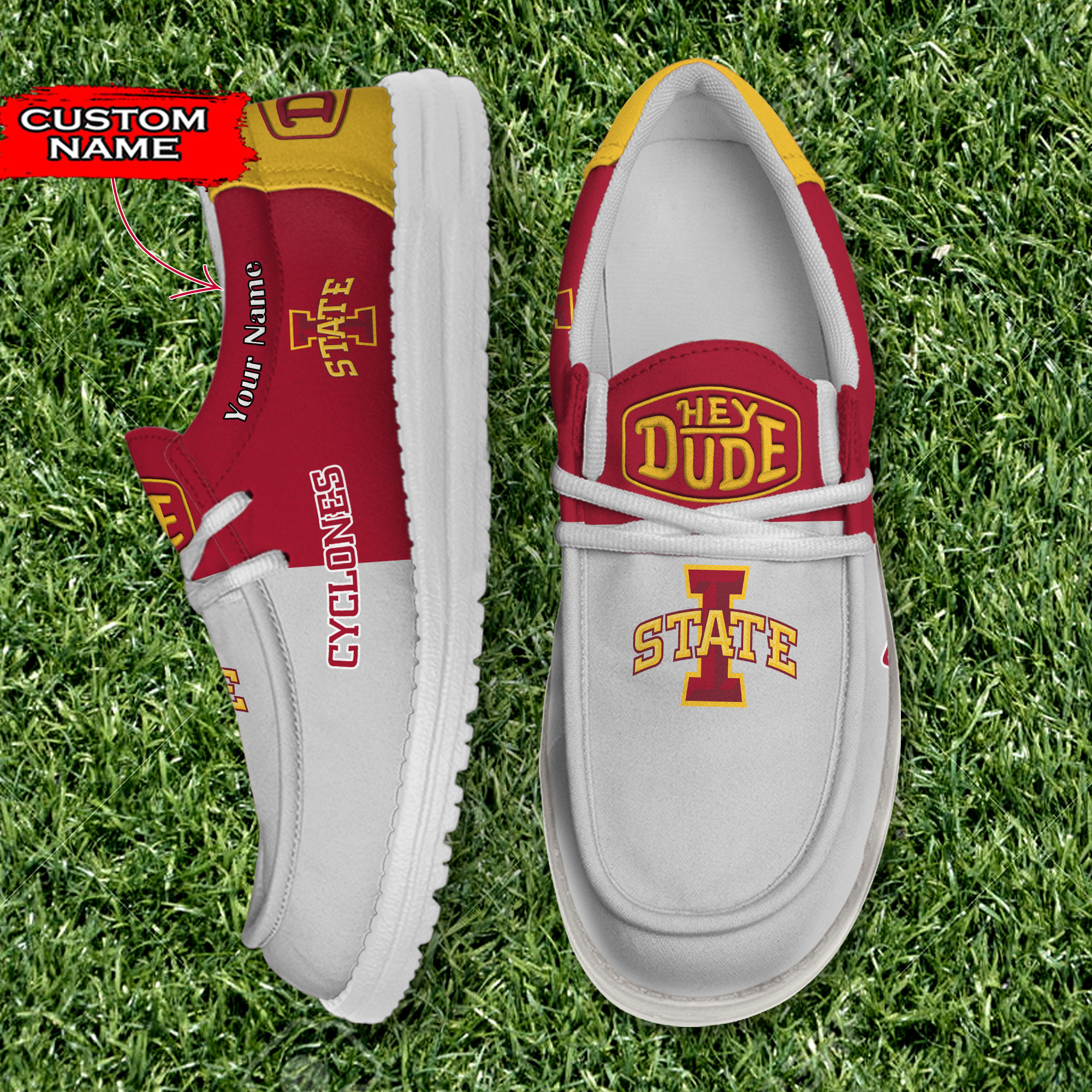 footwearelite iowa state cyclones custom name hey dude shoes cg6ts