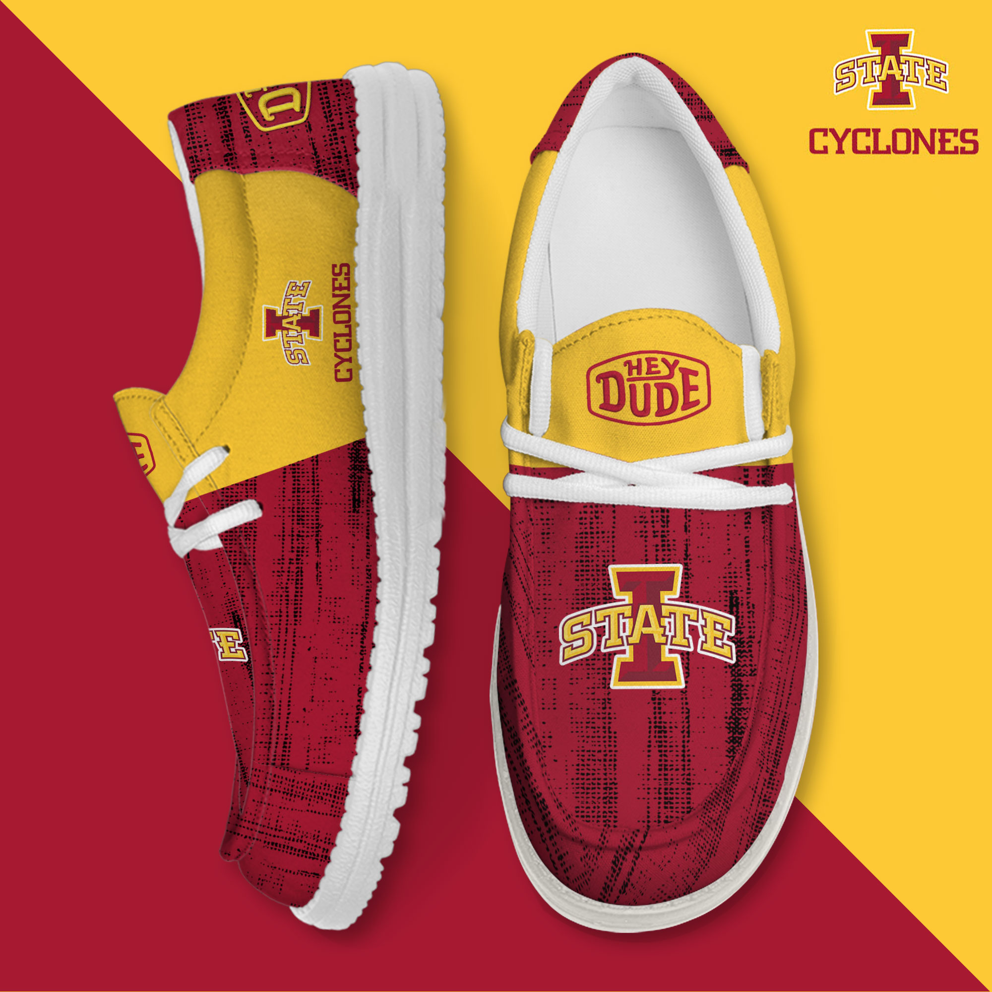 footwearelite iowa state cyclones custom name hey dude shoes epesp