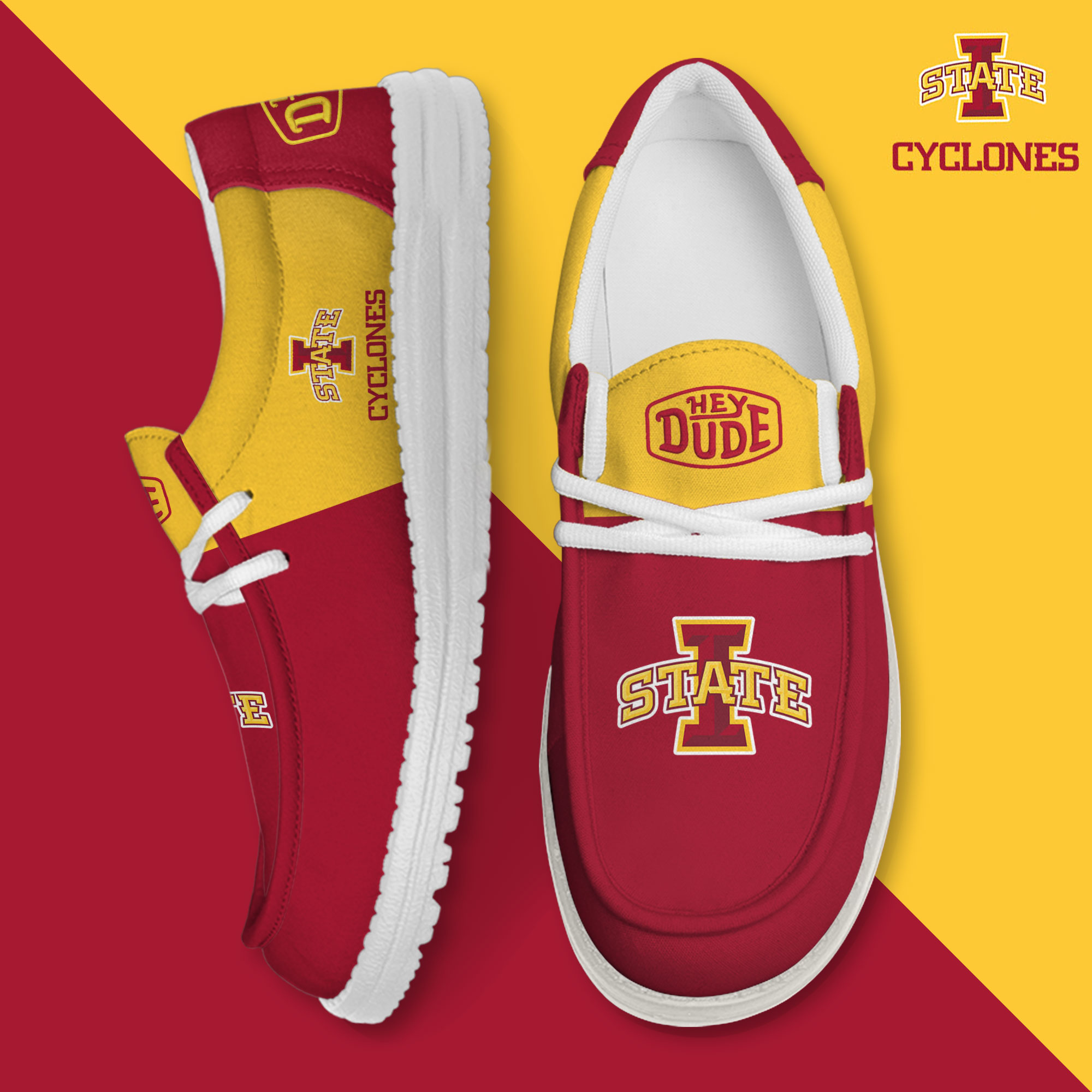 footwearelite iowa state cyclones custom name hey dude shoes hllrr