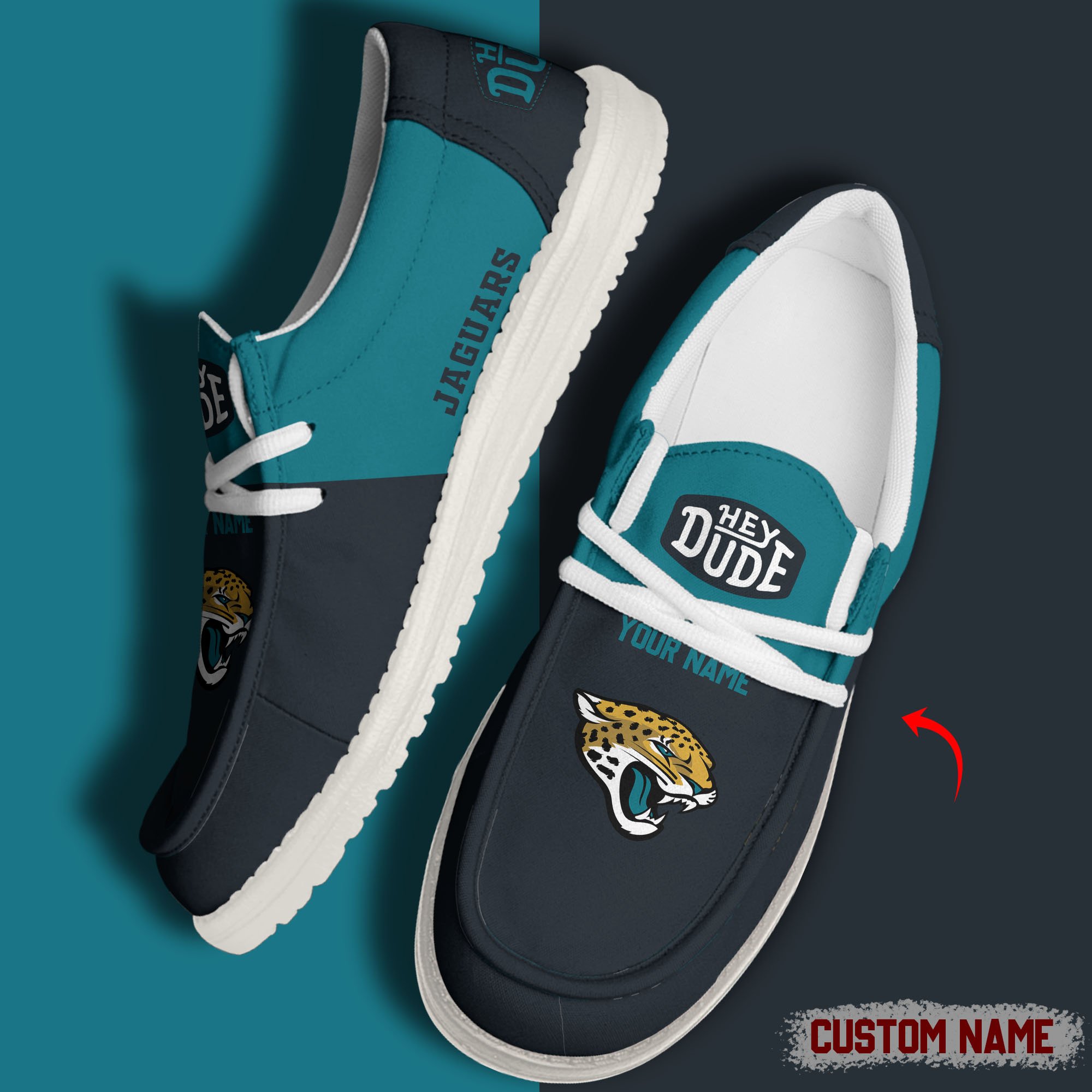 footwearelite jacksonville jaguars custom name hey dude shoes 4kefh