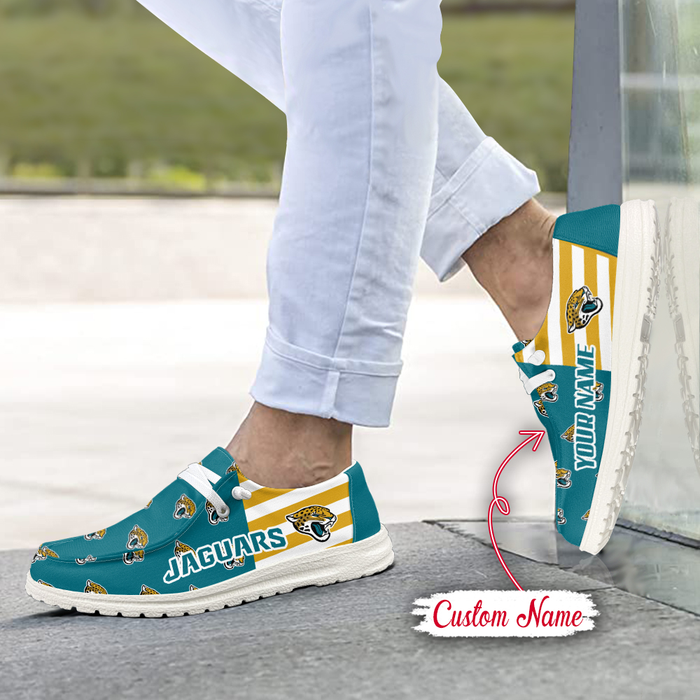 footwearelite jacksonville jaguars custom name hey dude shoes doywo