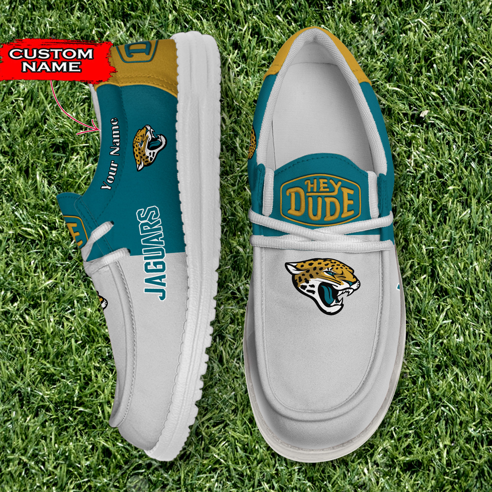 footwearelite jacksonville jaguars custom name hey dude shoes s3hxp