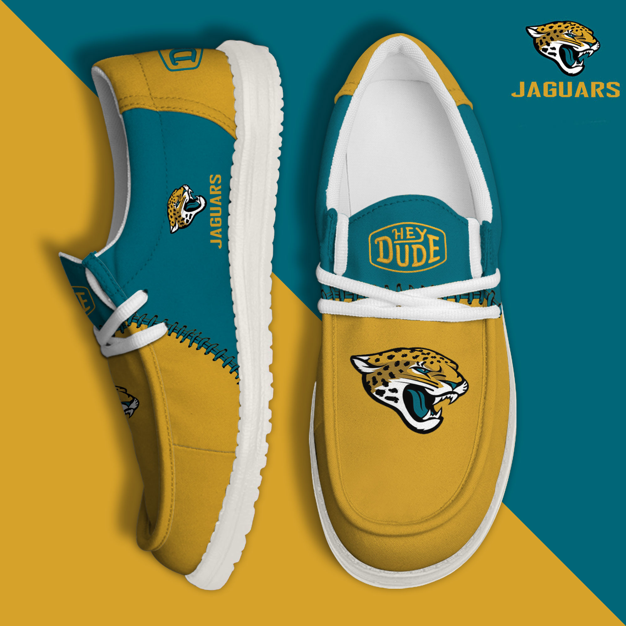 footwearelite jacksonville jaguars custom name hey dude shoes wovjd