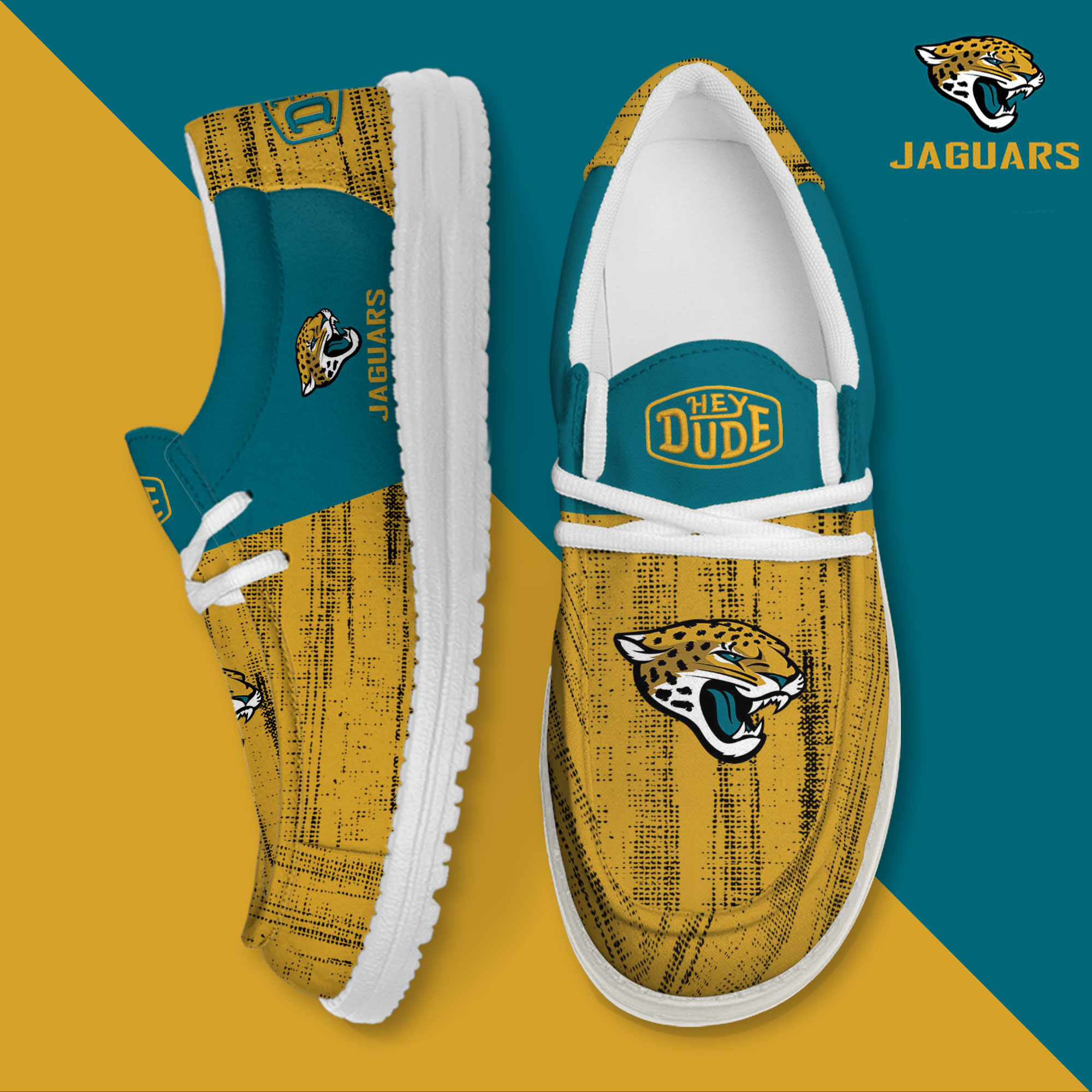 footwearelite jacksonville jaguars custom name hey dude shoes wpmtl