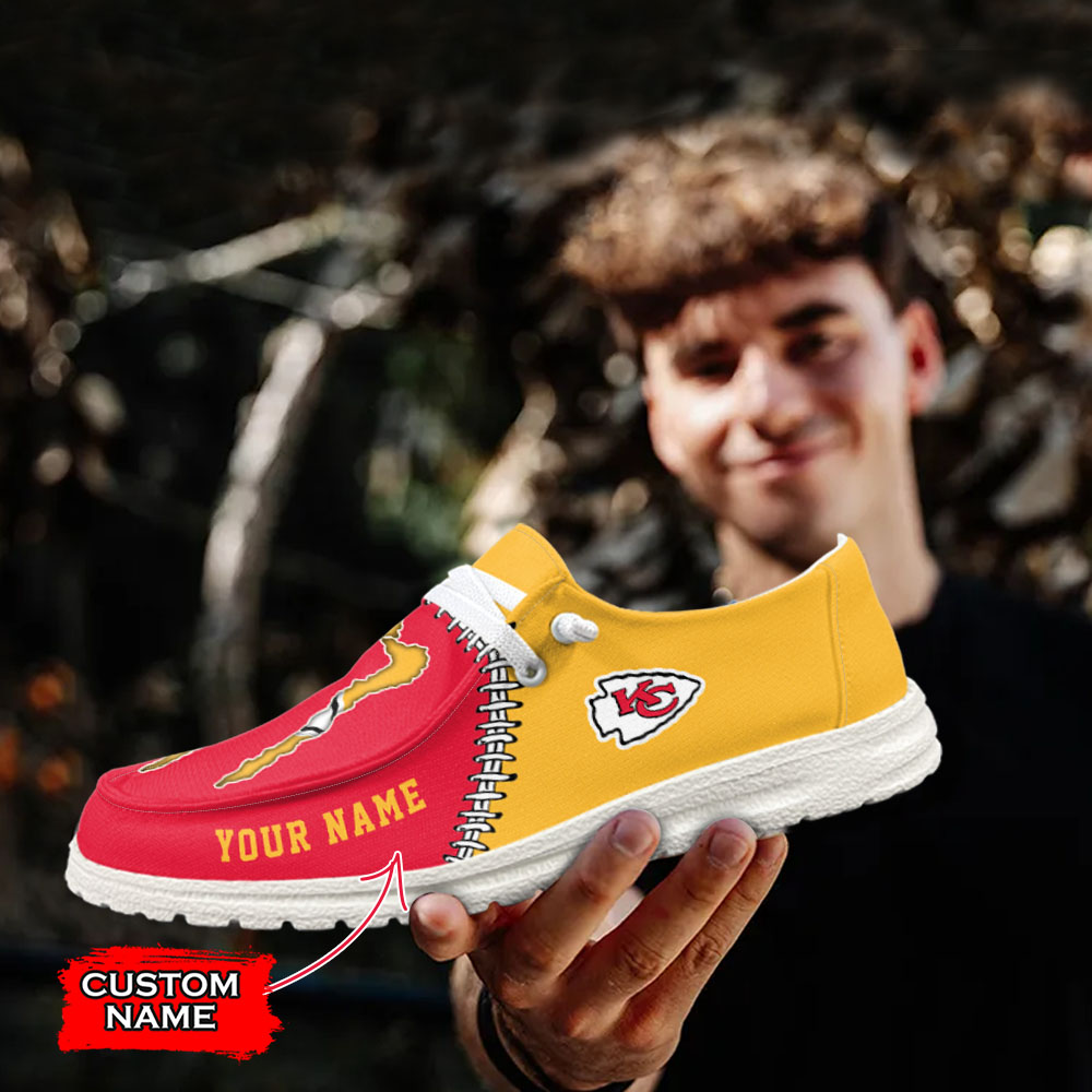 footwearelite kansas city chiefs custom name hey dude shoes 4zdt9