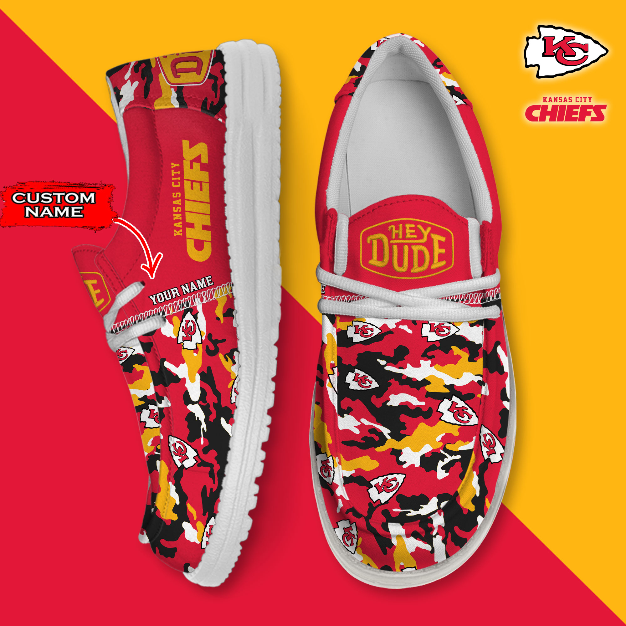 footwearelite kansas city chiefs custom name hey dude shoes a80rv