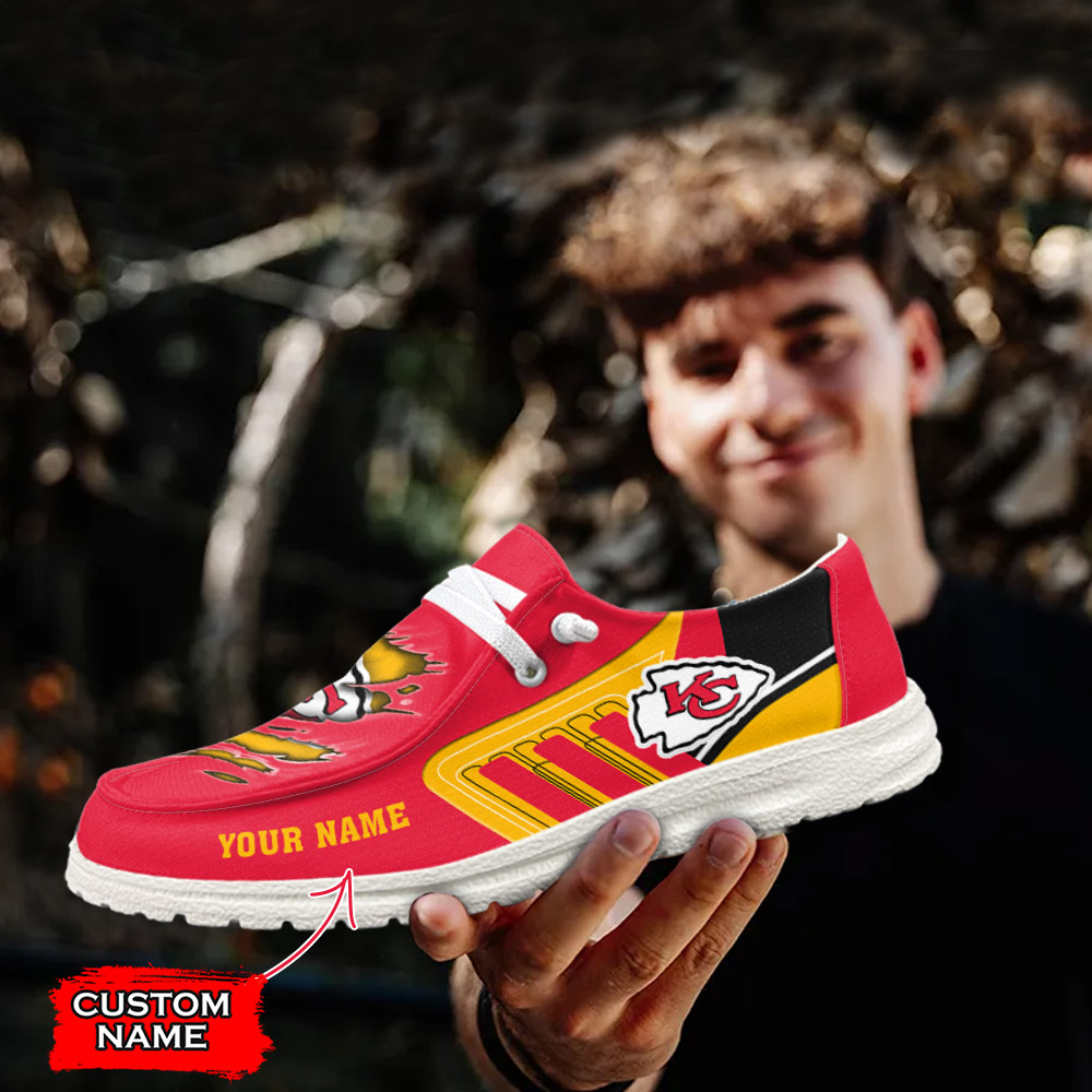 footwearelite kansas city chiefs custom name hey dude shoes bxdkd