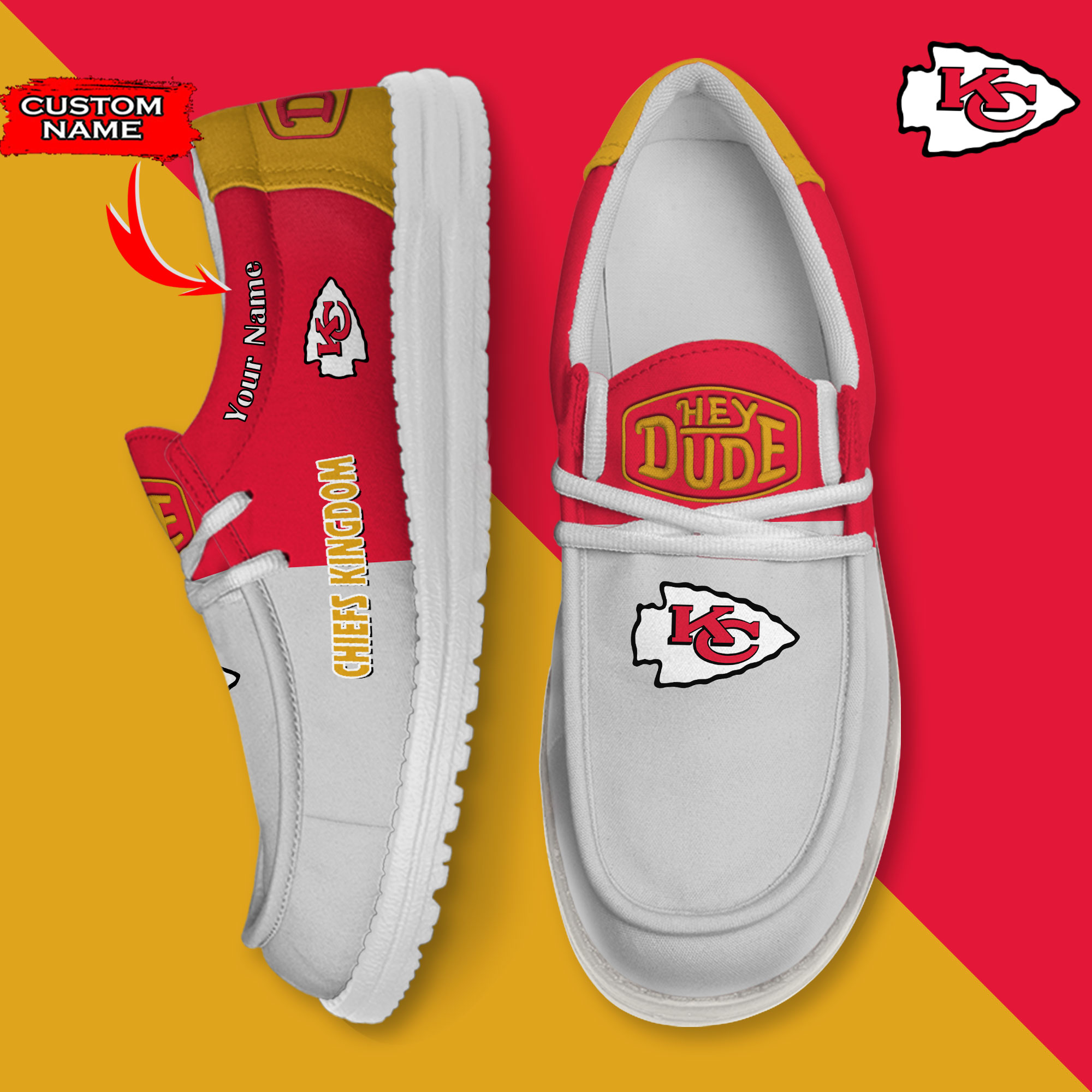 footwearelite kansas city chiefs custom name hey dude shoes dxyy0