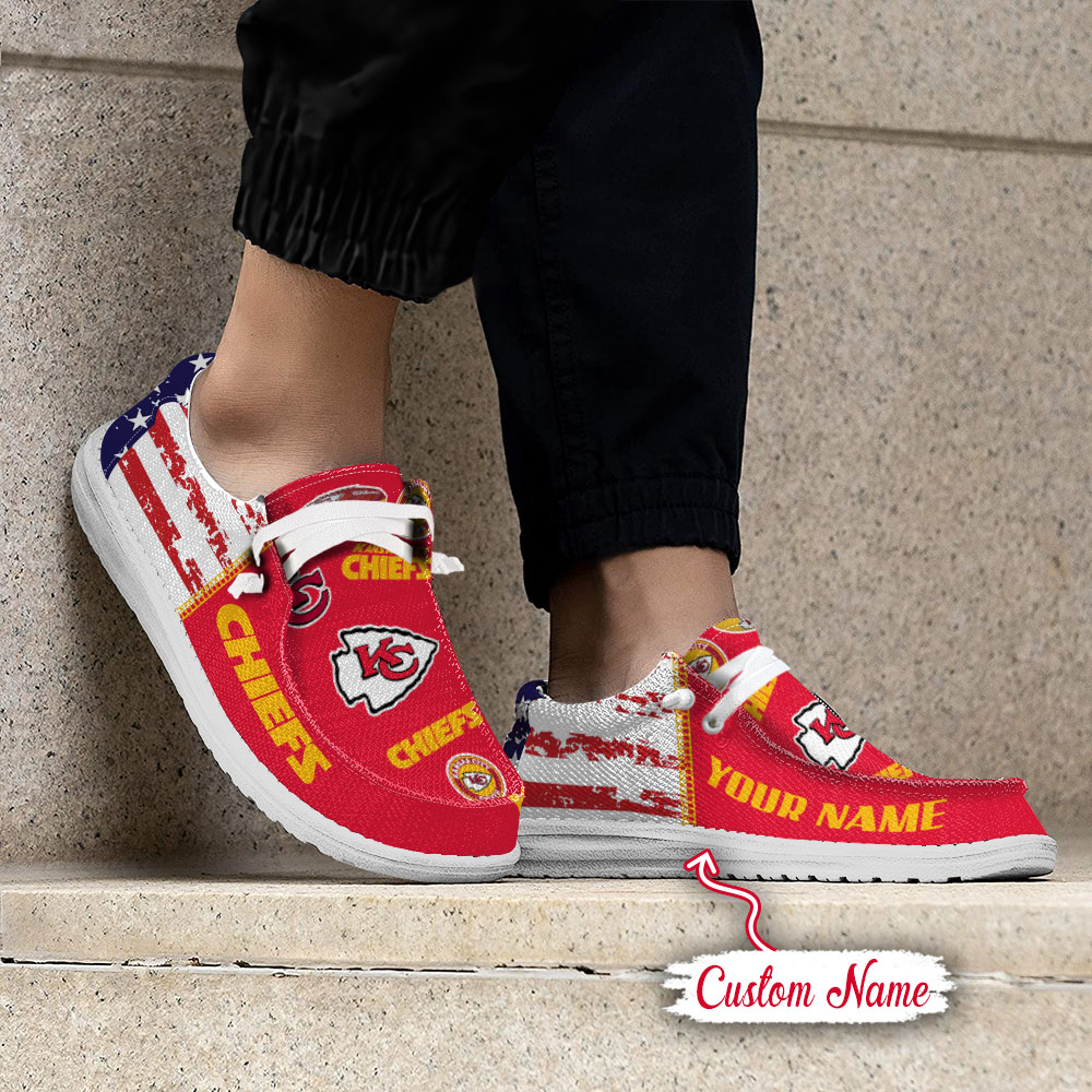 footwearelite kansas city chiefs custom name hey dude shoes kh7ye